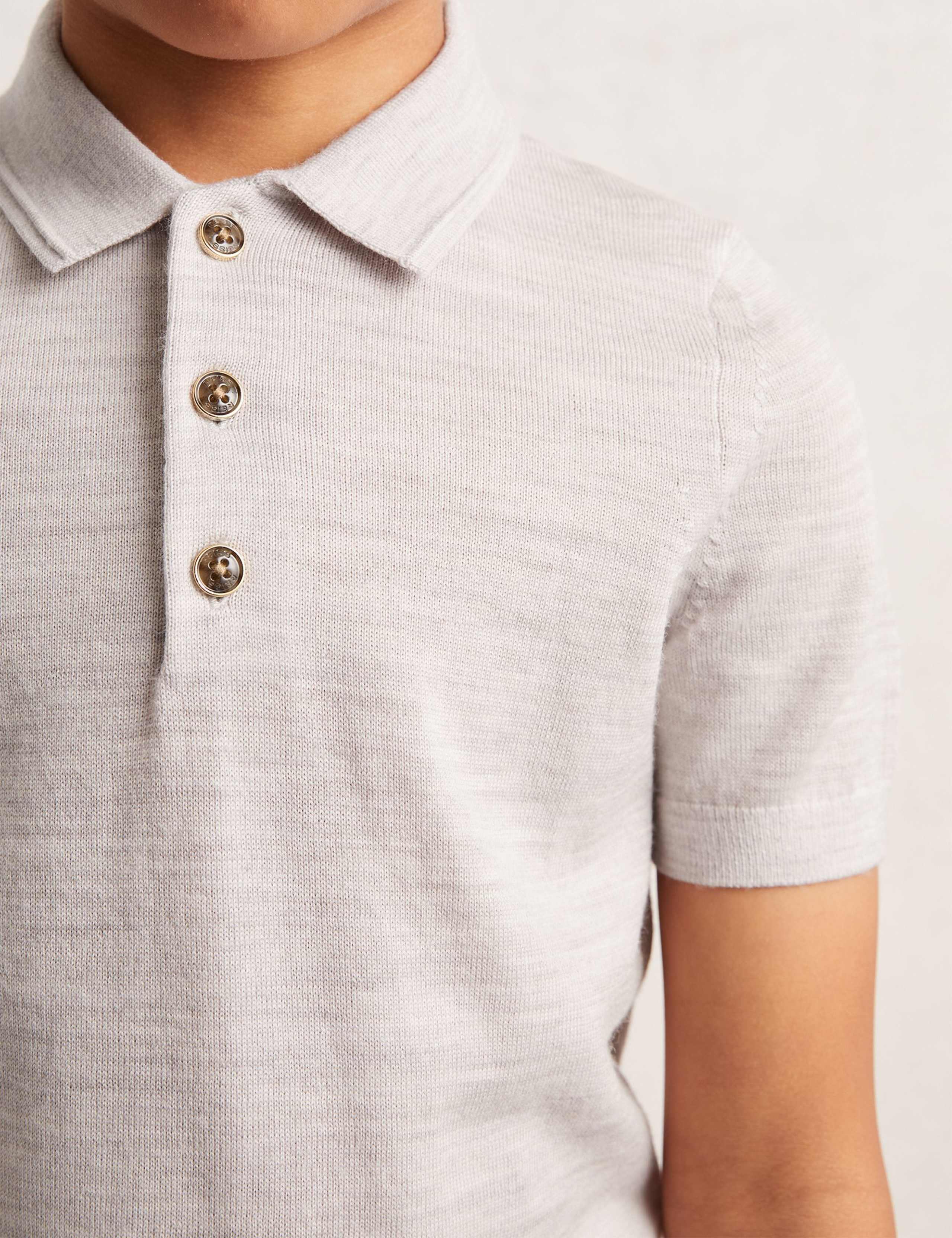 Pure Wool Polo Shirt (3-14 Yrs) 4 of 4