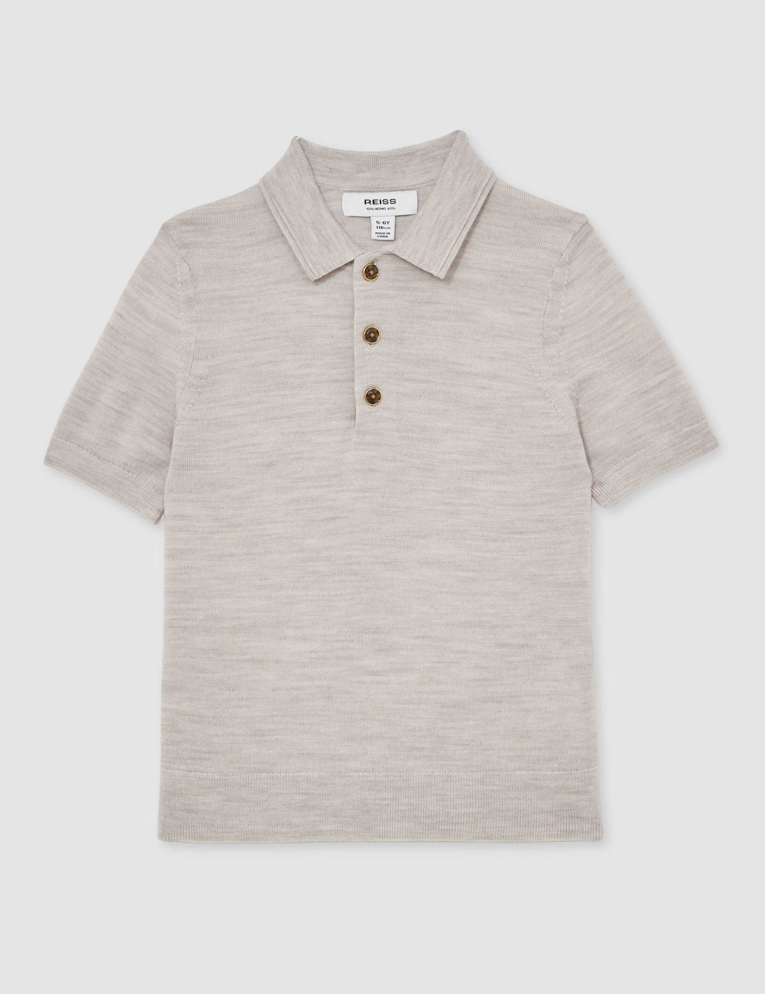 Pure Wool Polo Shirt (3-14 Yrs) 2 of 4