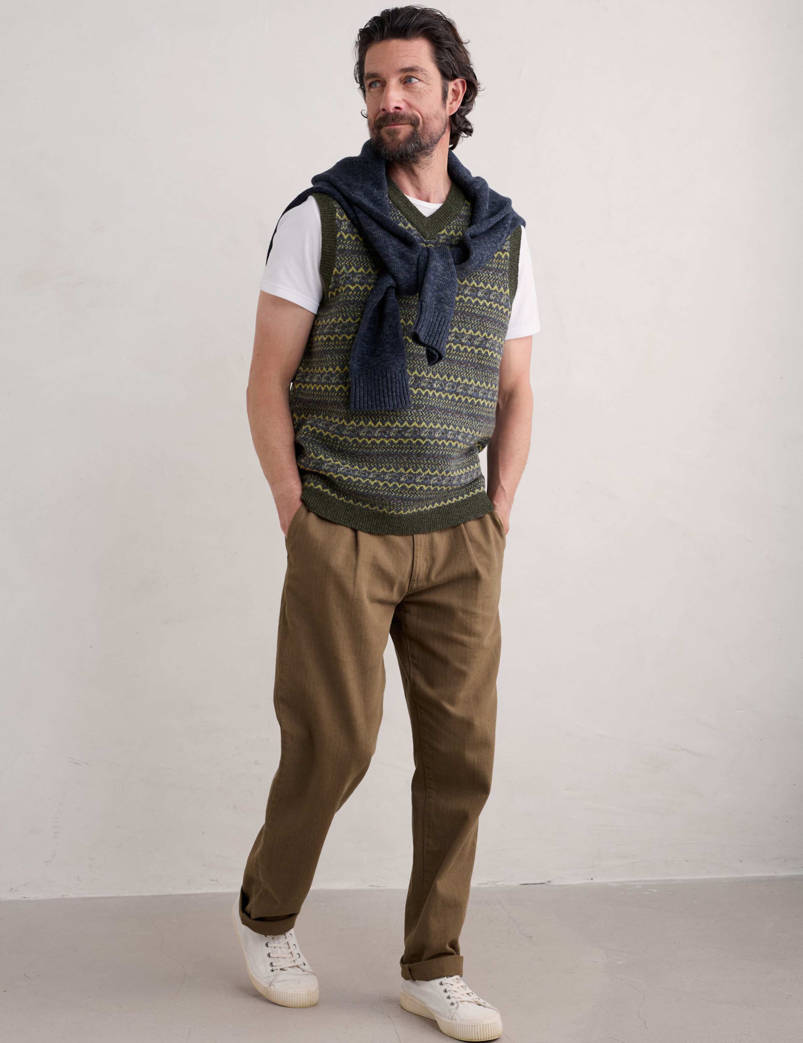 Lambswool Rich Fair Isle Knitted Vest 3 of 5