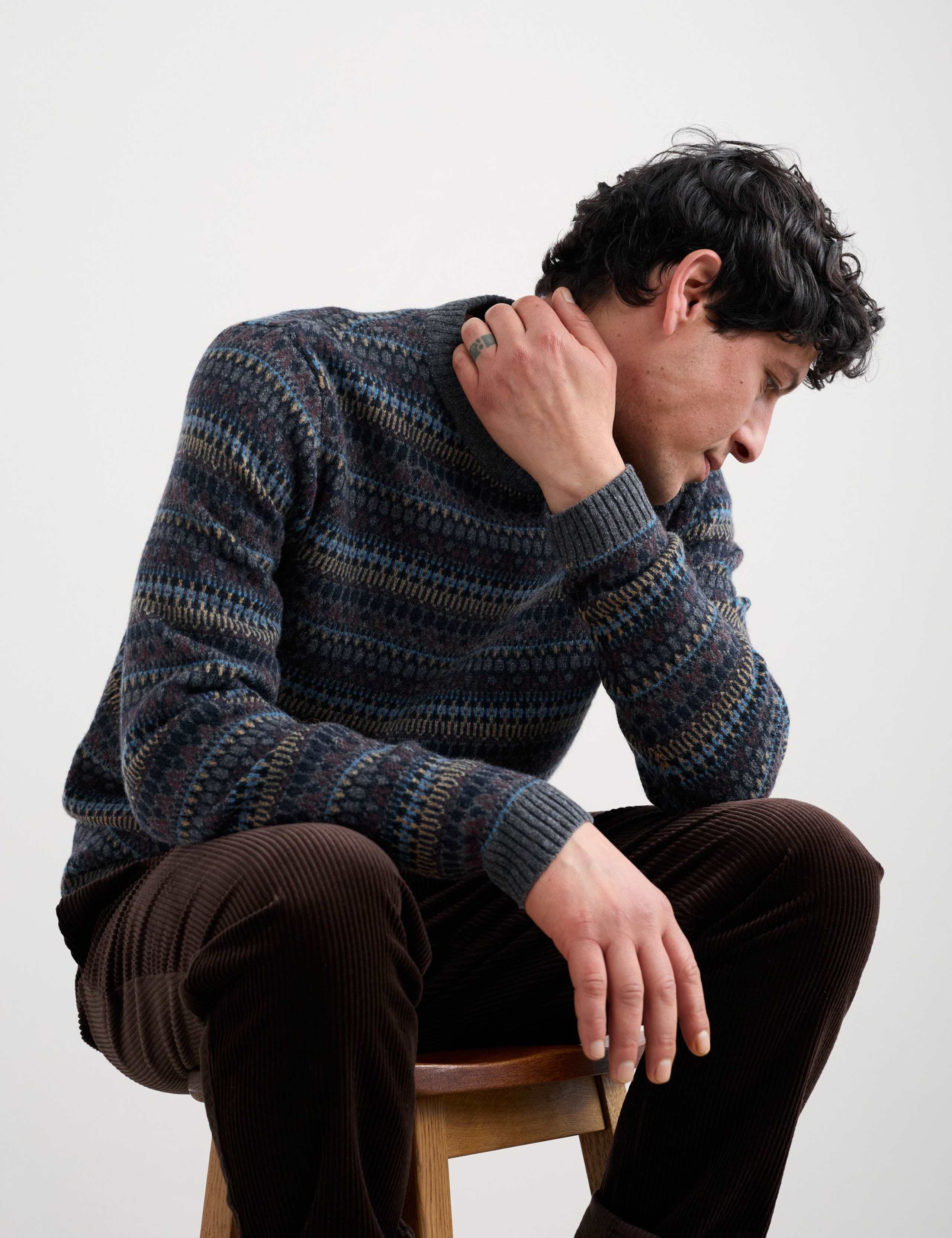 Lambswool Rich Fair Isle Crew Neck Jumper 3 of 5