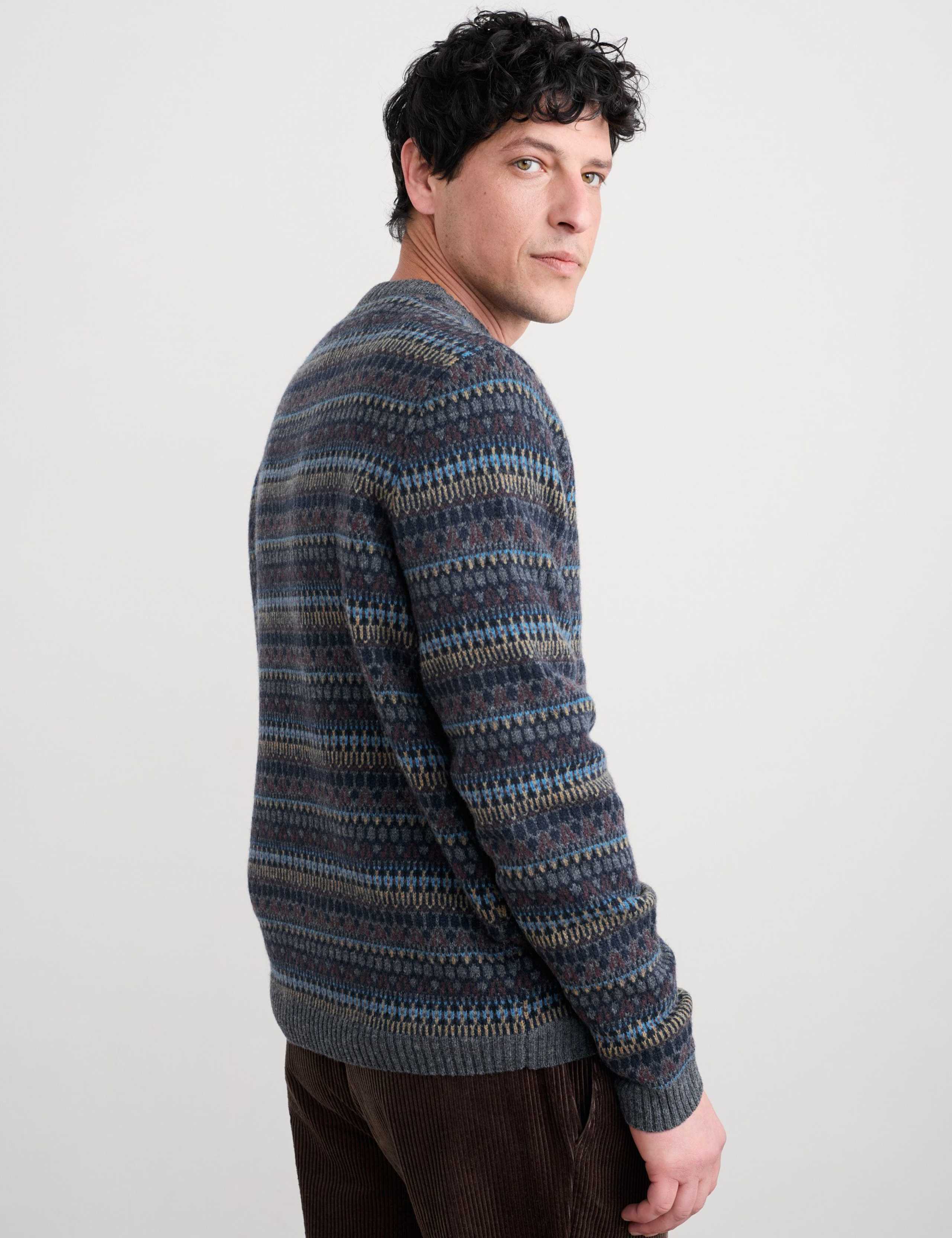 Lambswool Rich Fair Isle Crew Neck Jumper 4 of 5