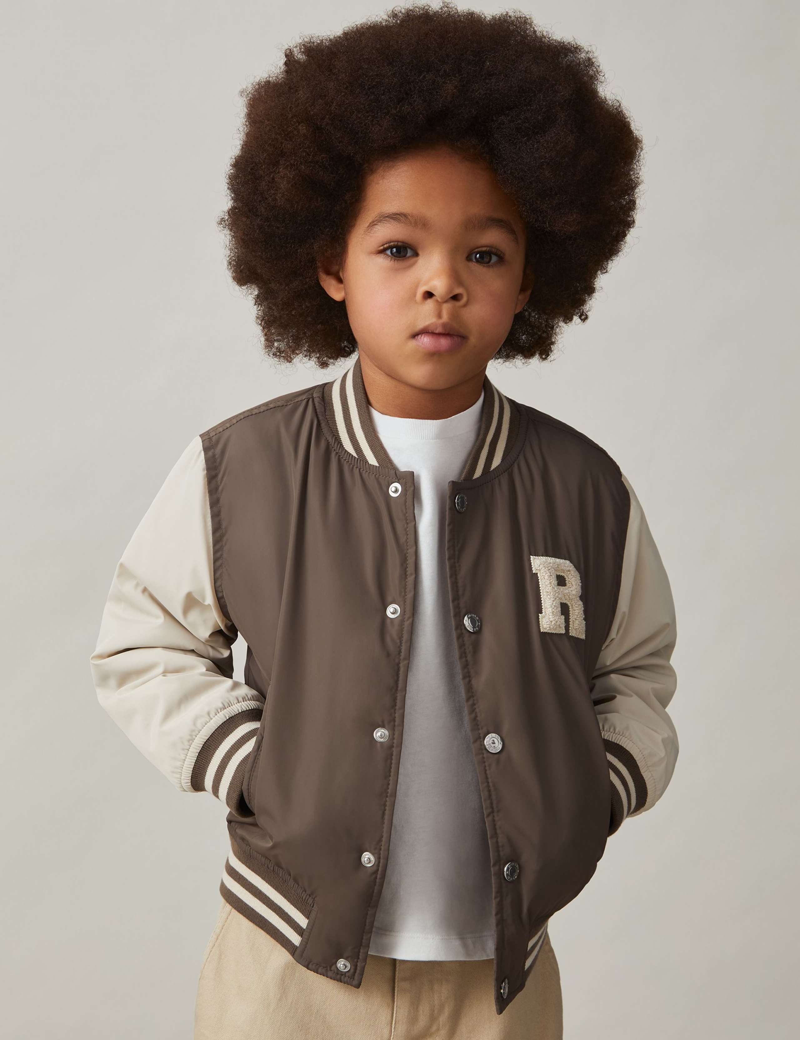 Colour Block Varsity Bomber Jacket (3-14 Yrs) 4 of 5