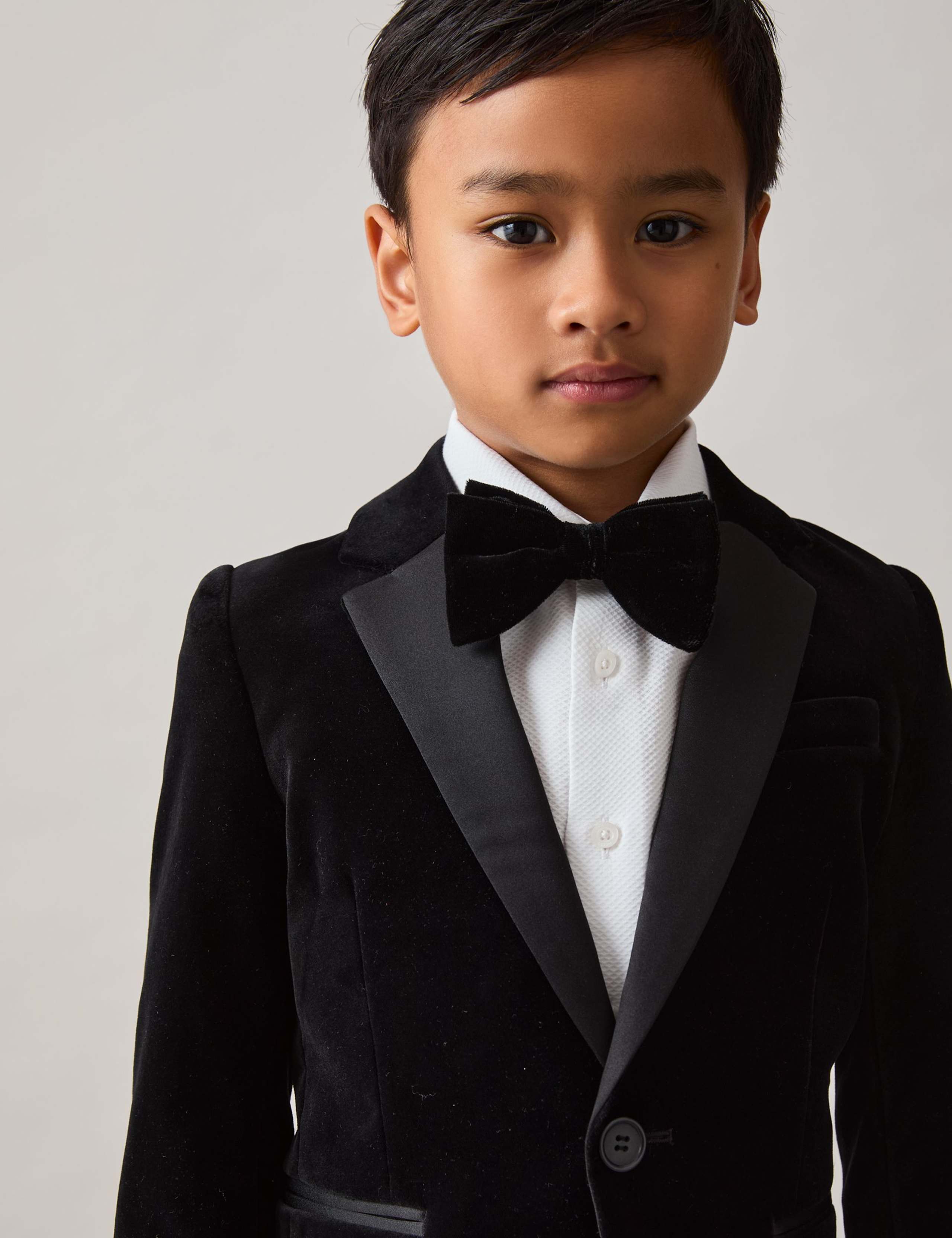 Velvet Slim Fit Blazer (3-14 Years) 3 of 5
