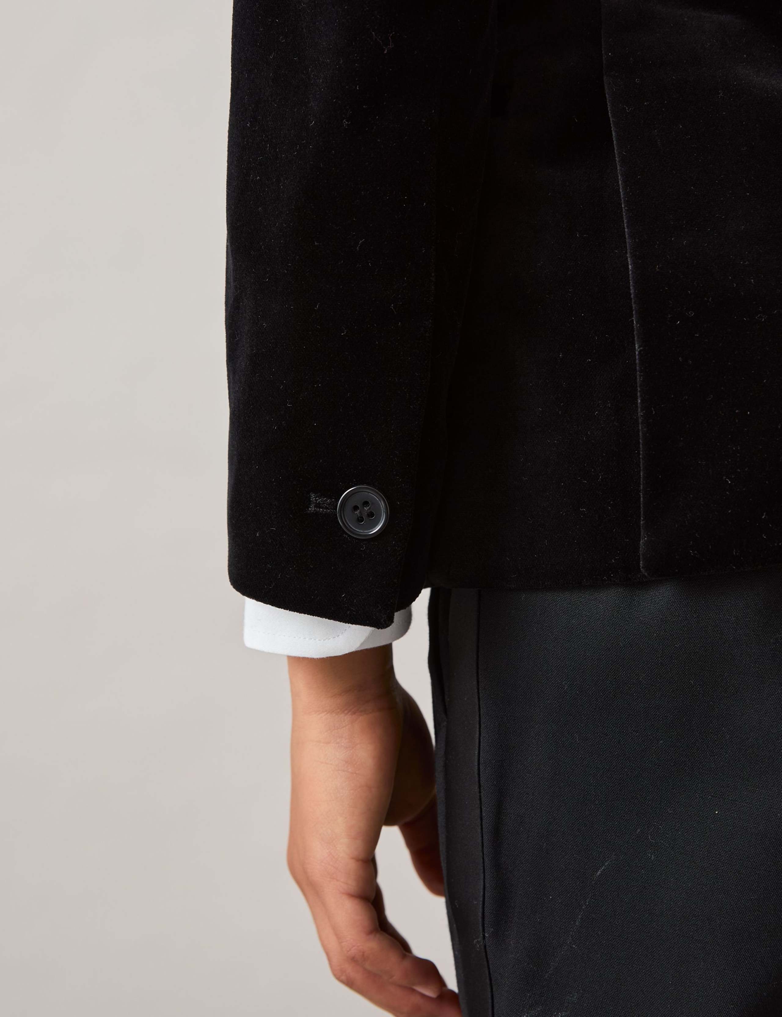 Velvet Slim Fit Blazer (3-14 Years) 5 of 5