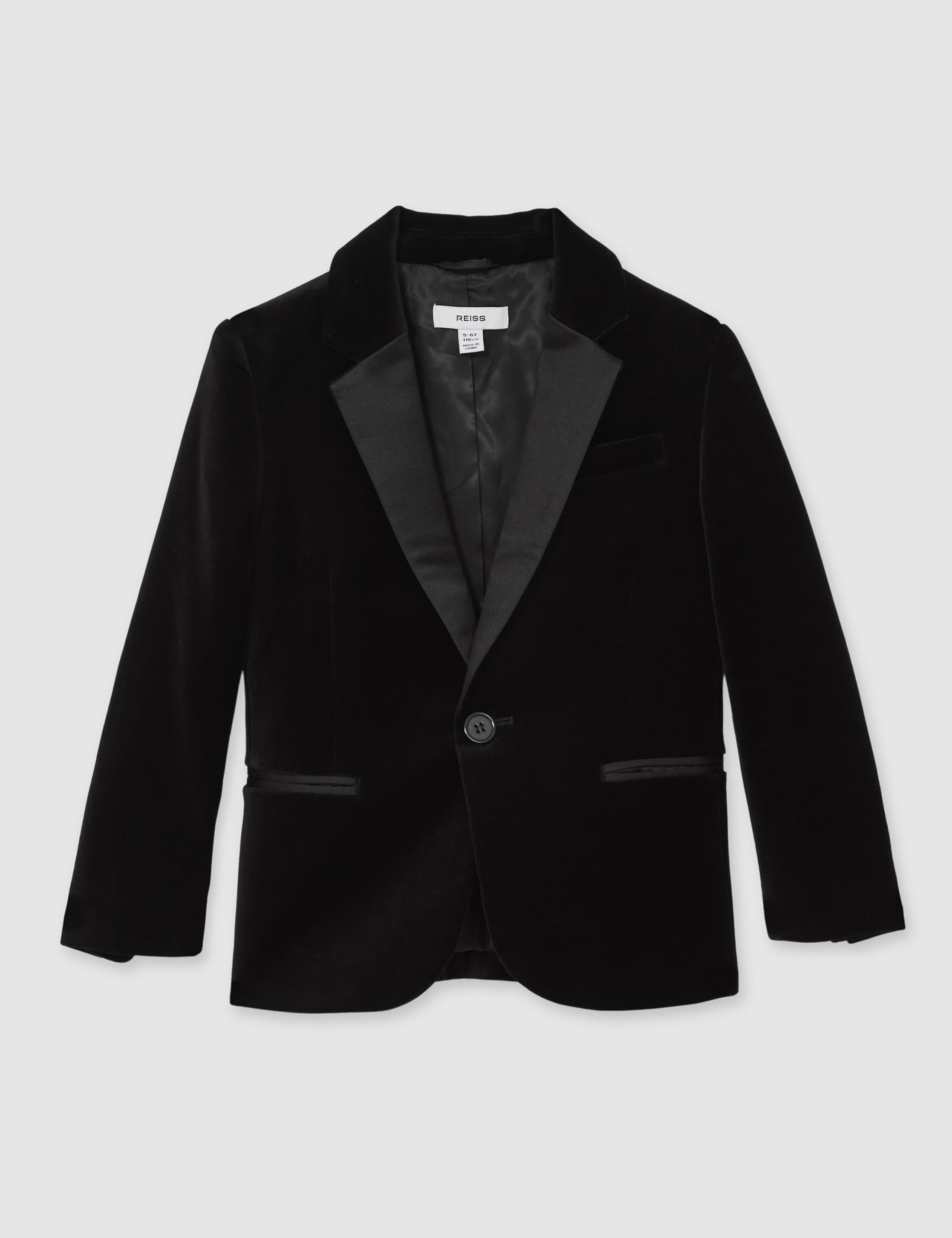 Velvet Slim Fit Blazer (3-14 Years) 2 of 5