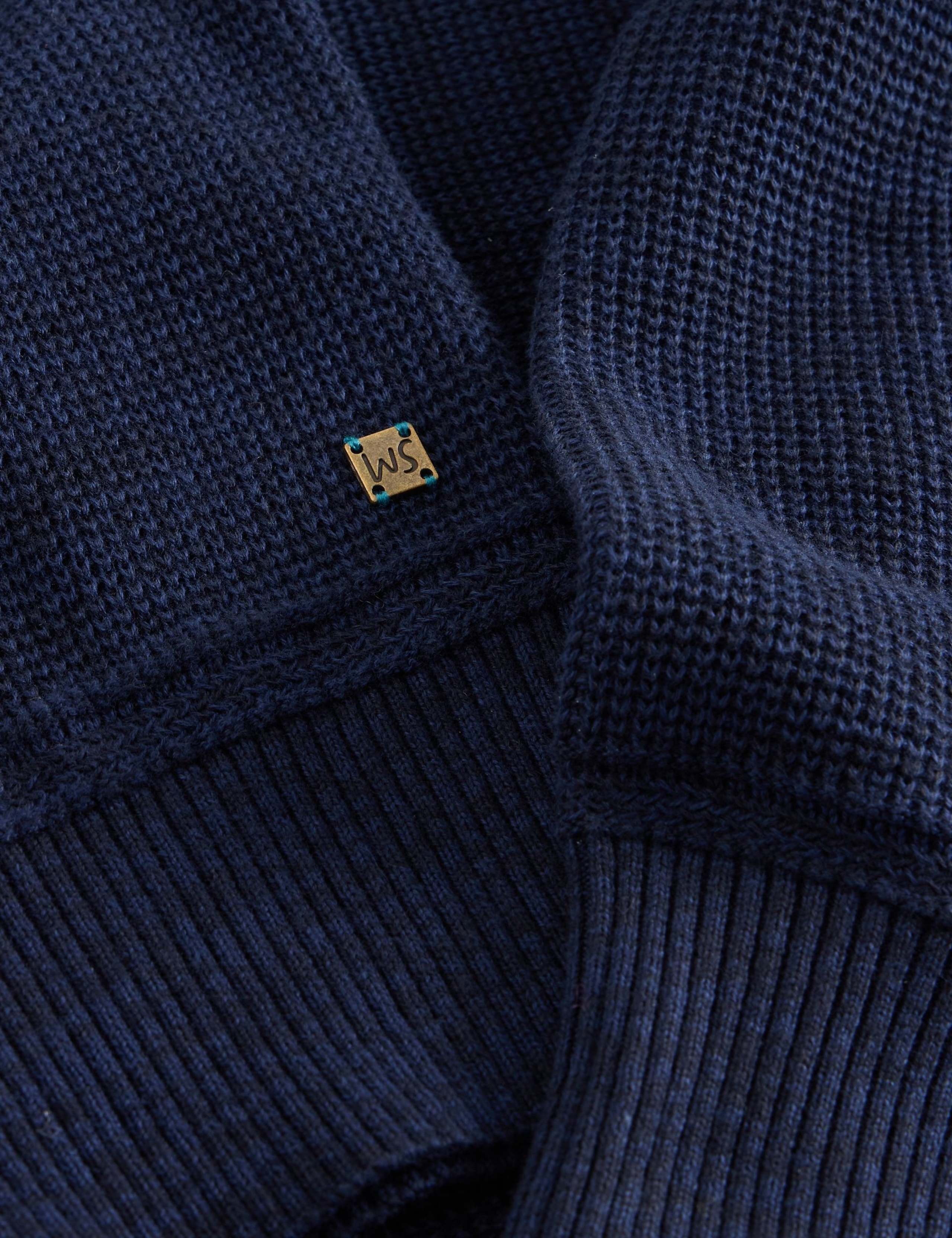 Pure Cotton Funnel Neck Half Zip Jumper 5 of 6
