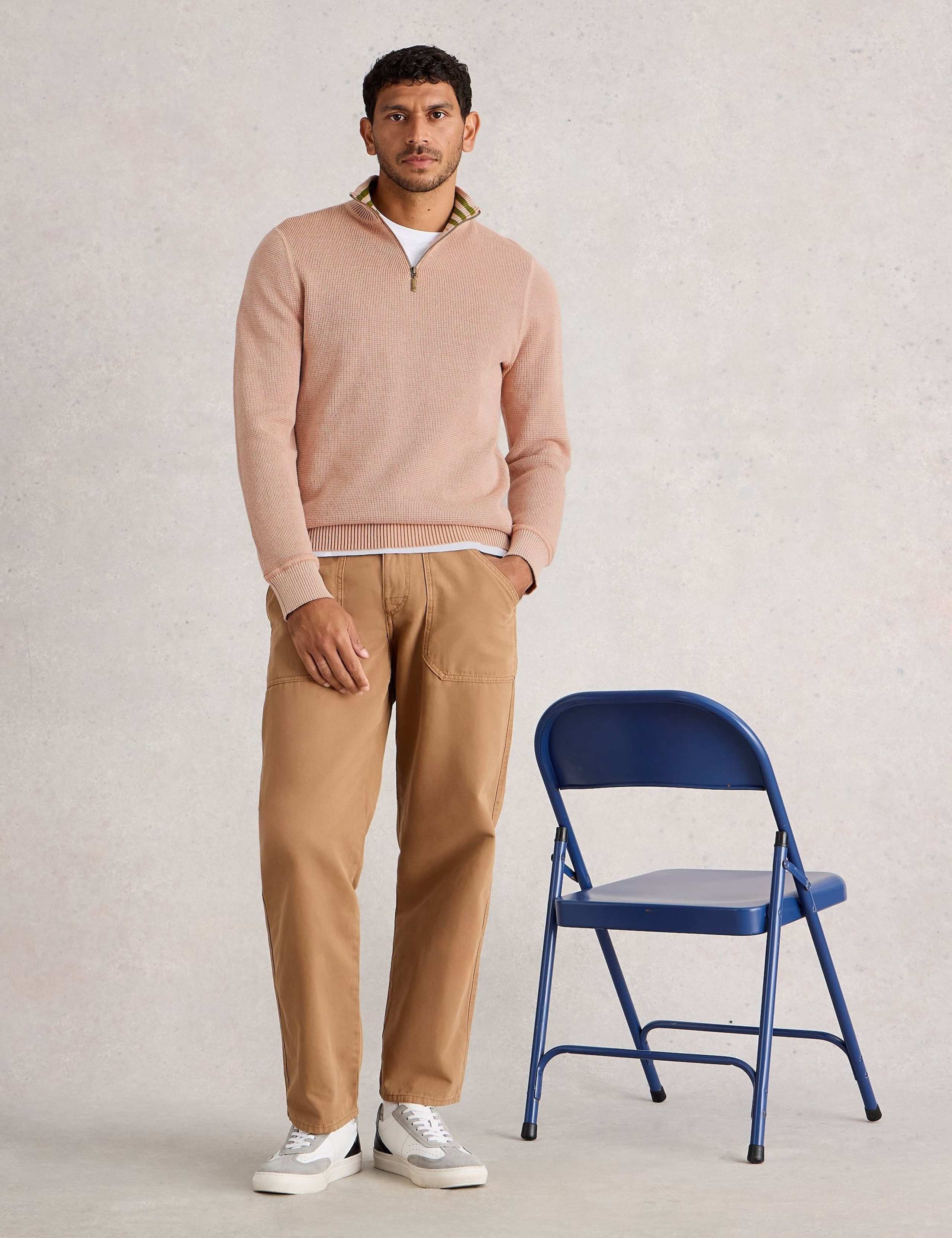 Pure Cotton Funnel Neck Jumper 1 of 6