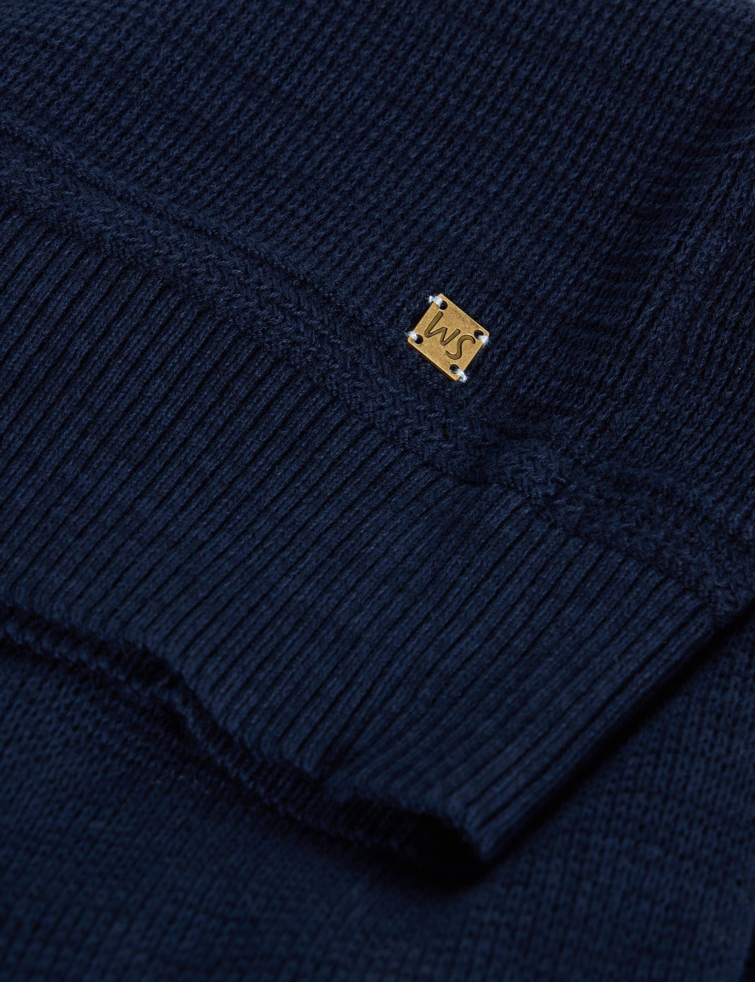Pure Cotton Textured Crew Neck Jumper 3 of 6