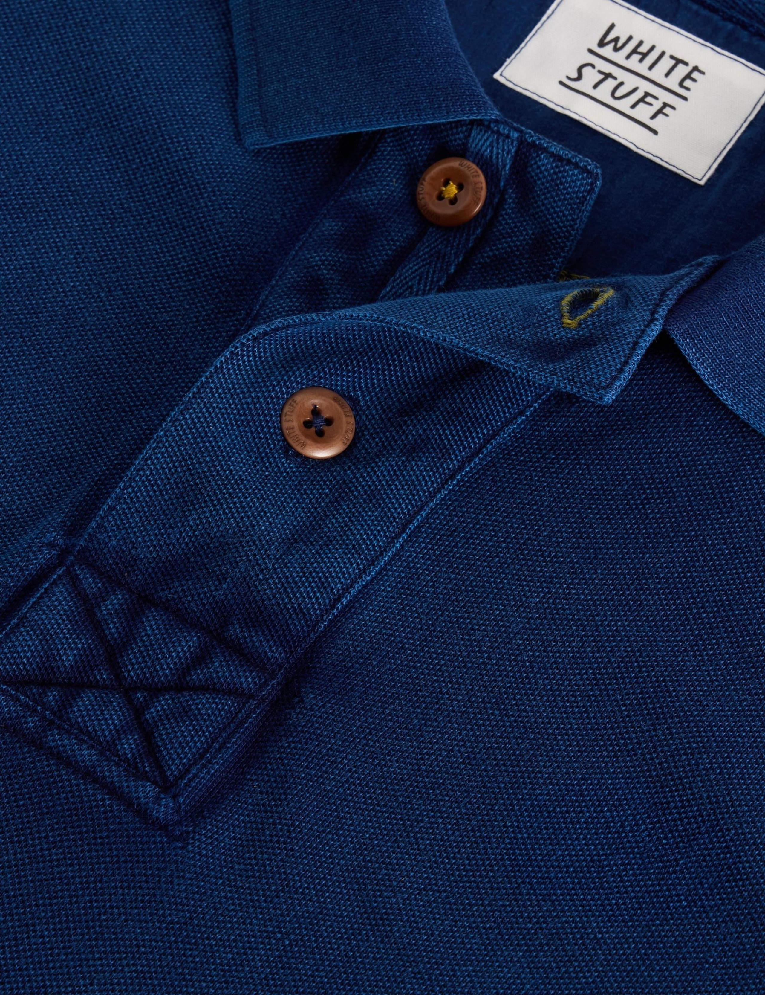Pure Cotton Pique Long Sleeve Polo Shirt 6 of 6
