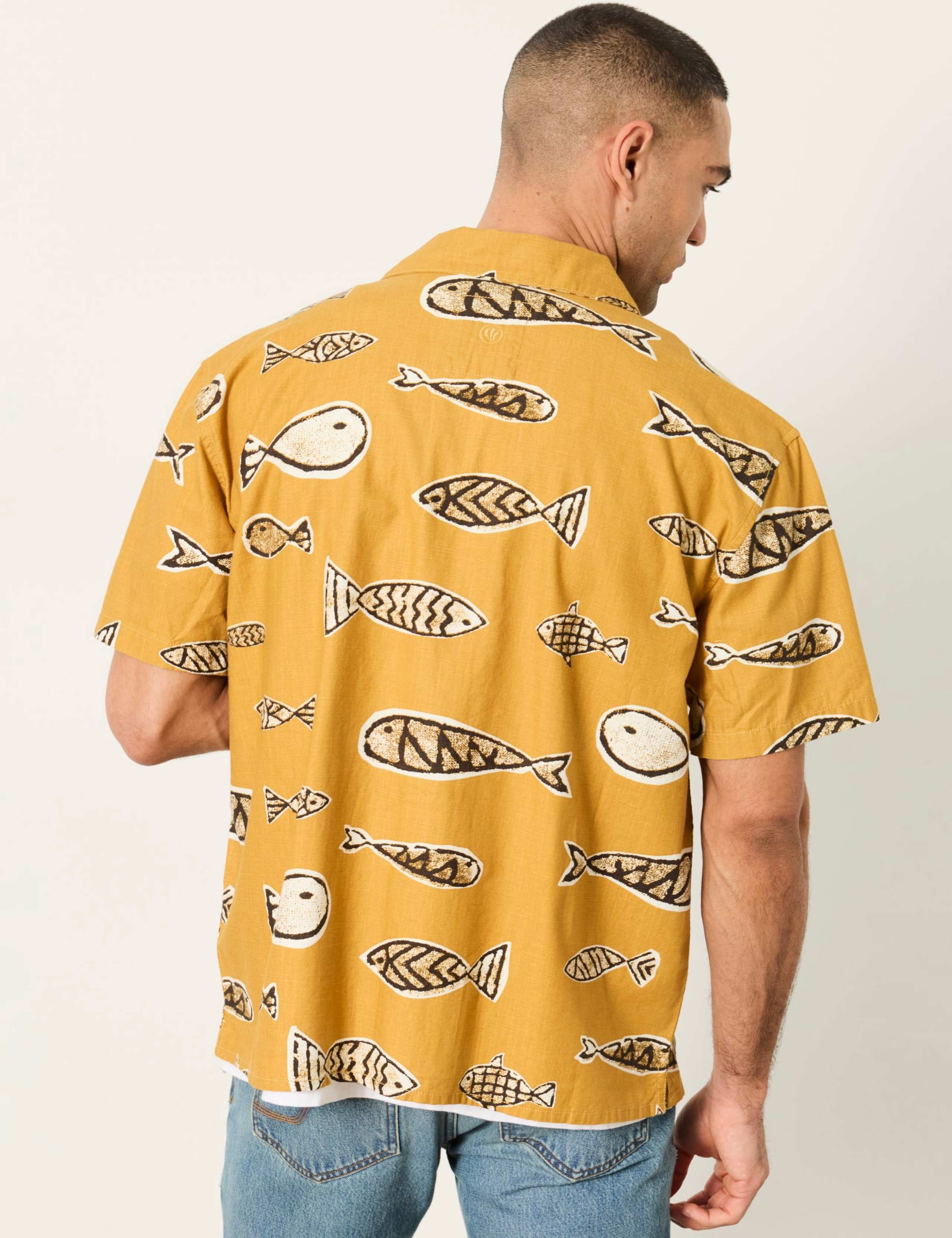 Pure Cotton Fish Print Short Sleeve Shirt 4 of 6