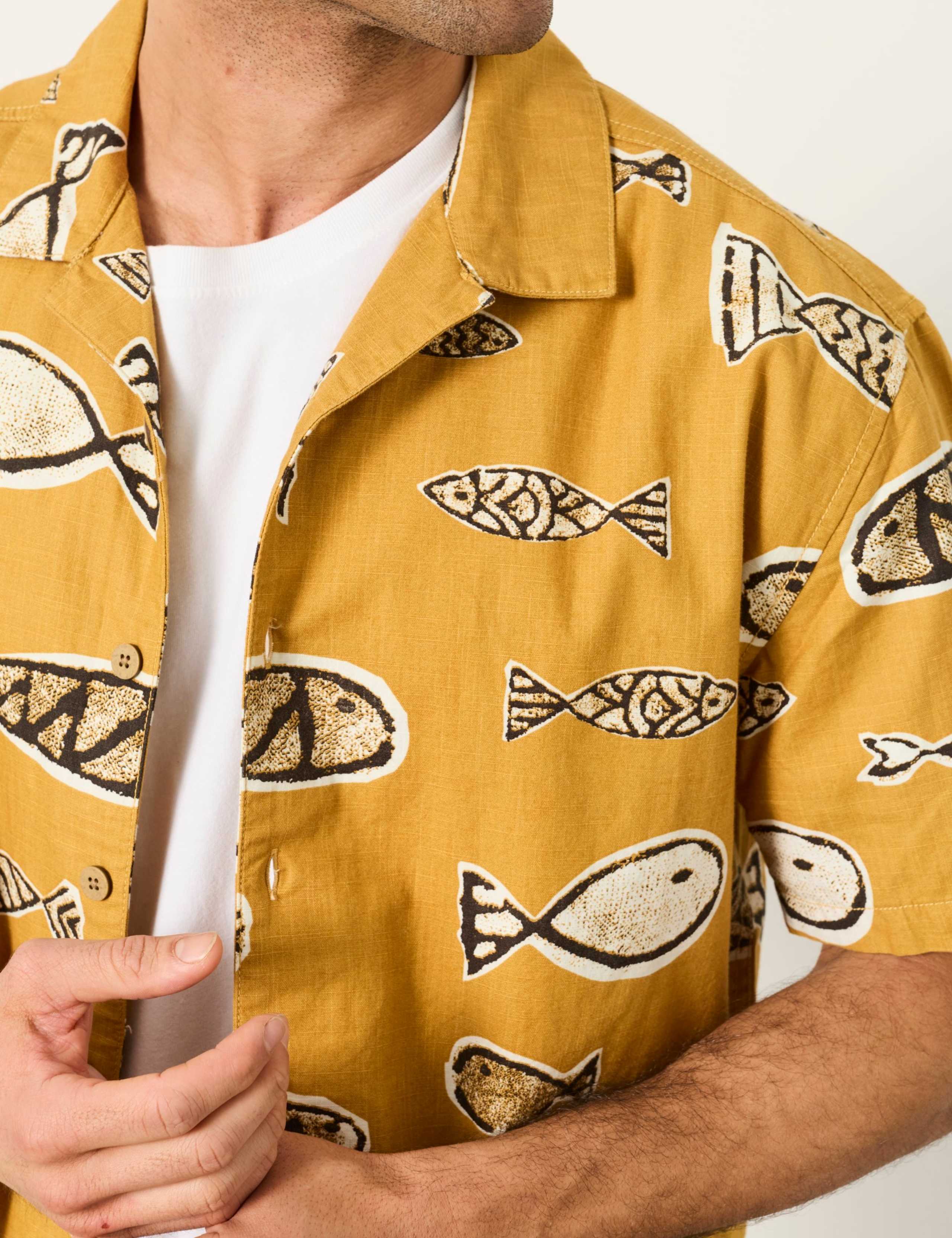 Pure Cotton Fish Print Short Sleeve Shirt 5 of 6