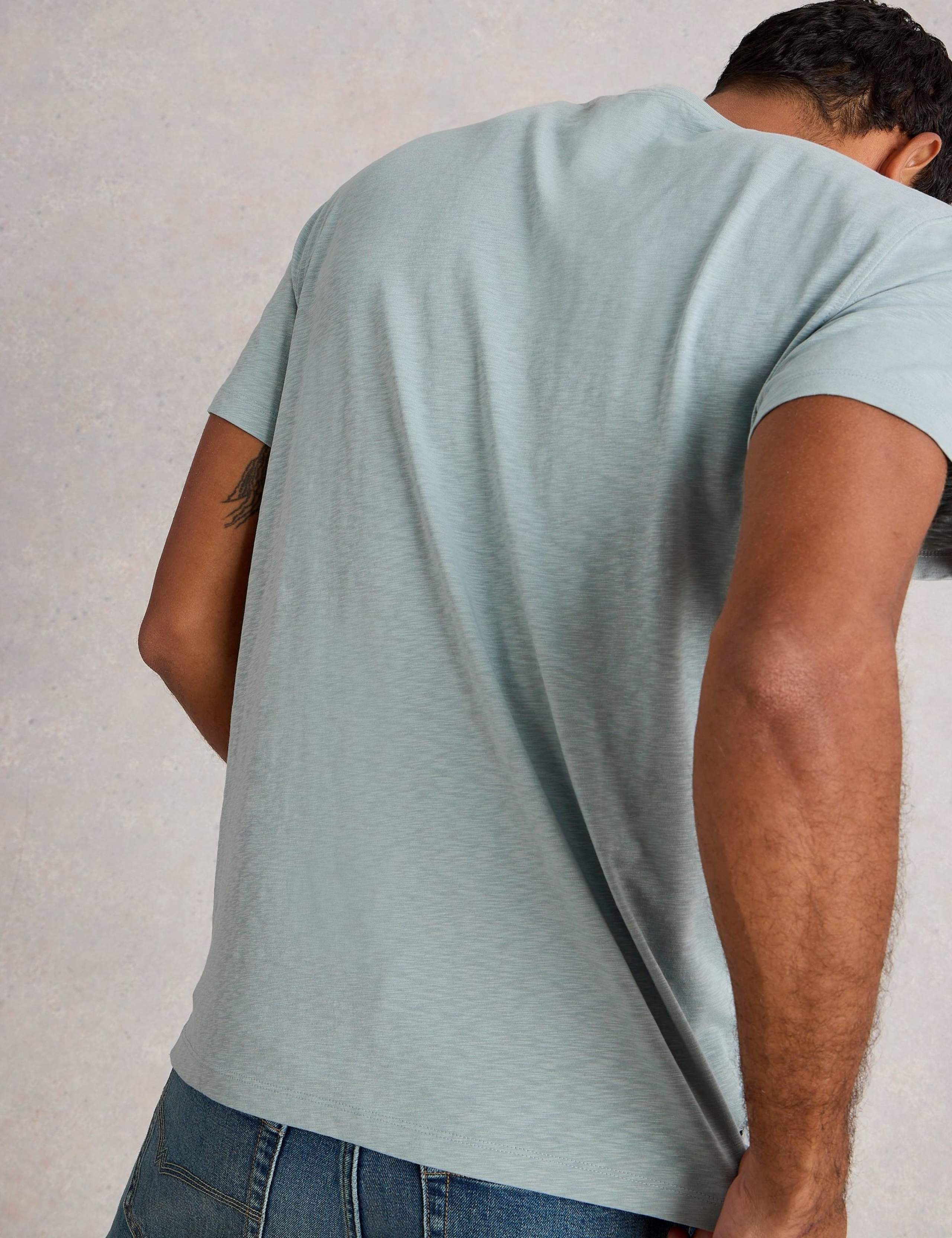 Pure Cotton Graphic Crew Neck T-Shirt 4 of 6