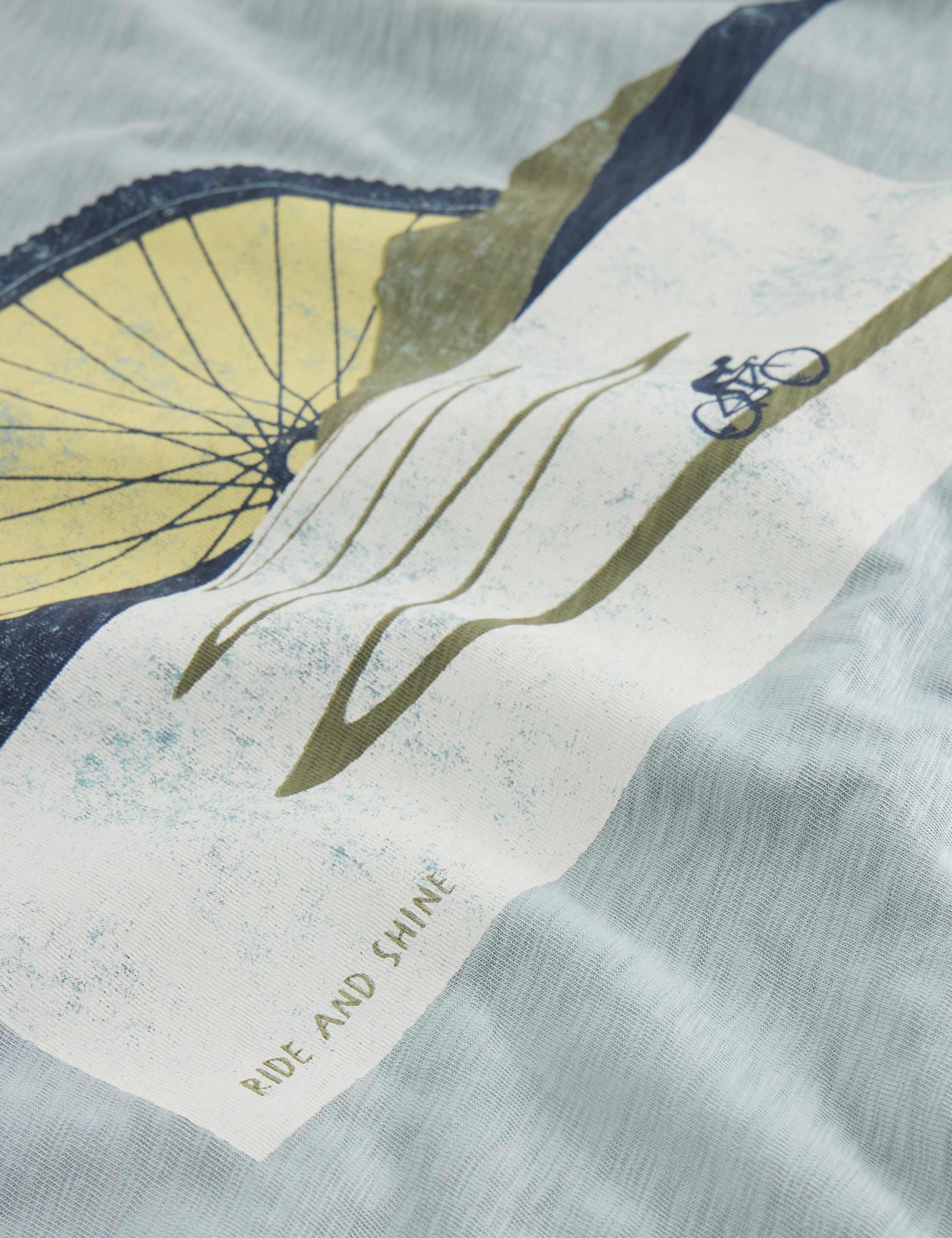 Pure Cotton Graphic Crew Neck T-Shirt 5 of 6