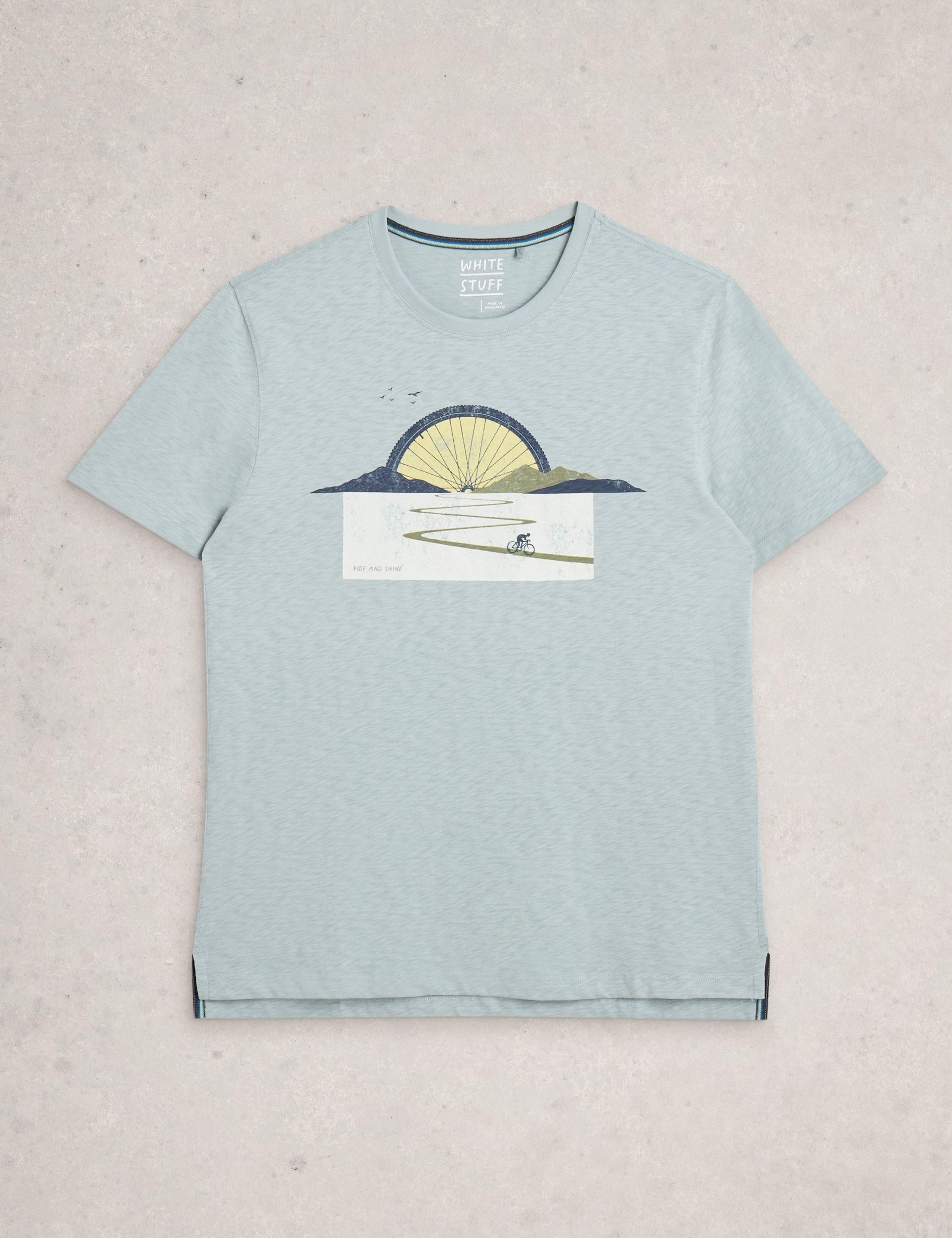 Pure Cotton Graphic Crew Neck T-Shirt 2 of 6