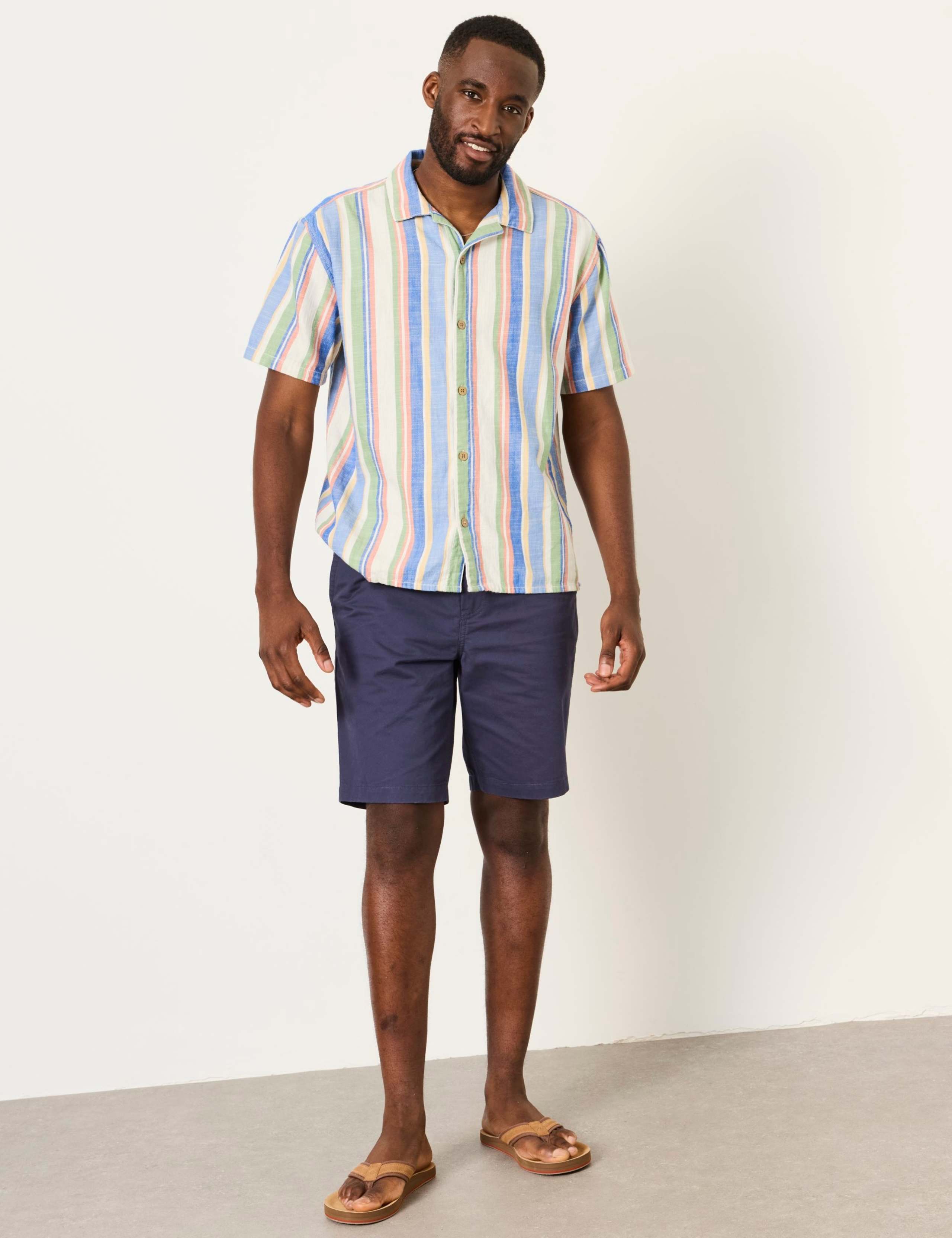 Pure Cotton Striped Short Sleeve Shirt 4 of 7