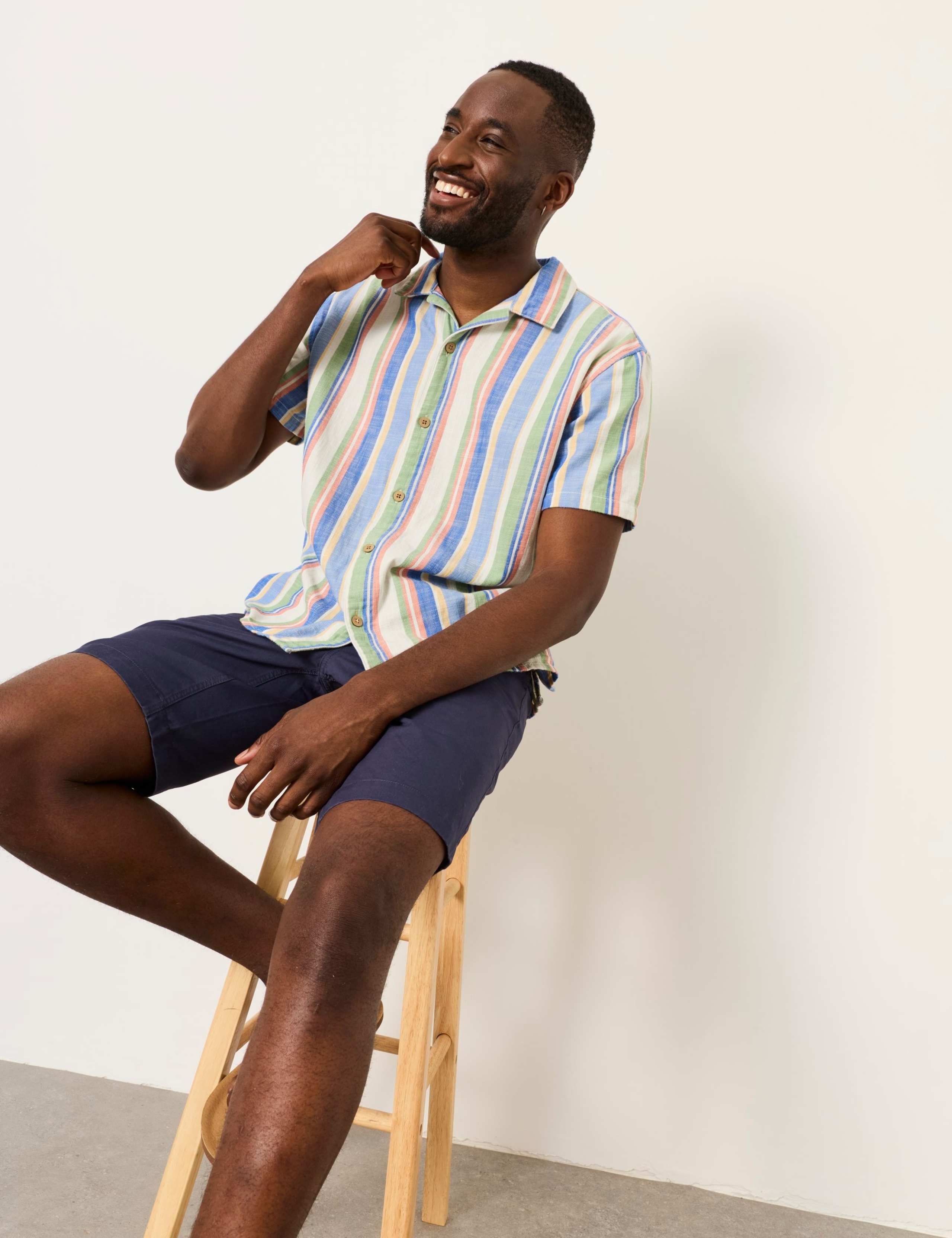 Pure Cotton Striped Short Sleeve Shirt 7 of 7