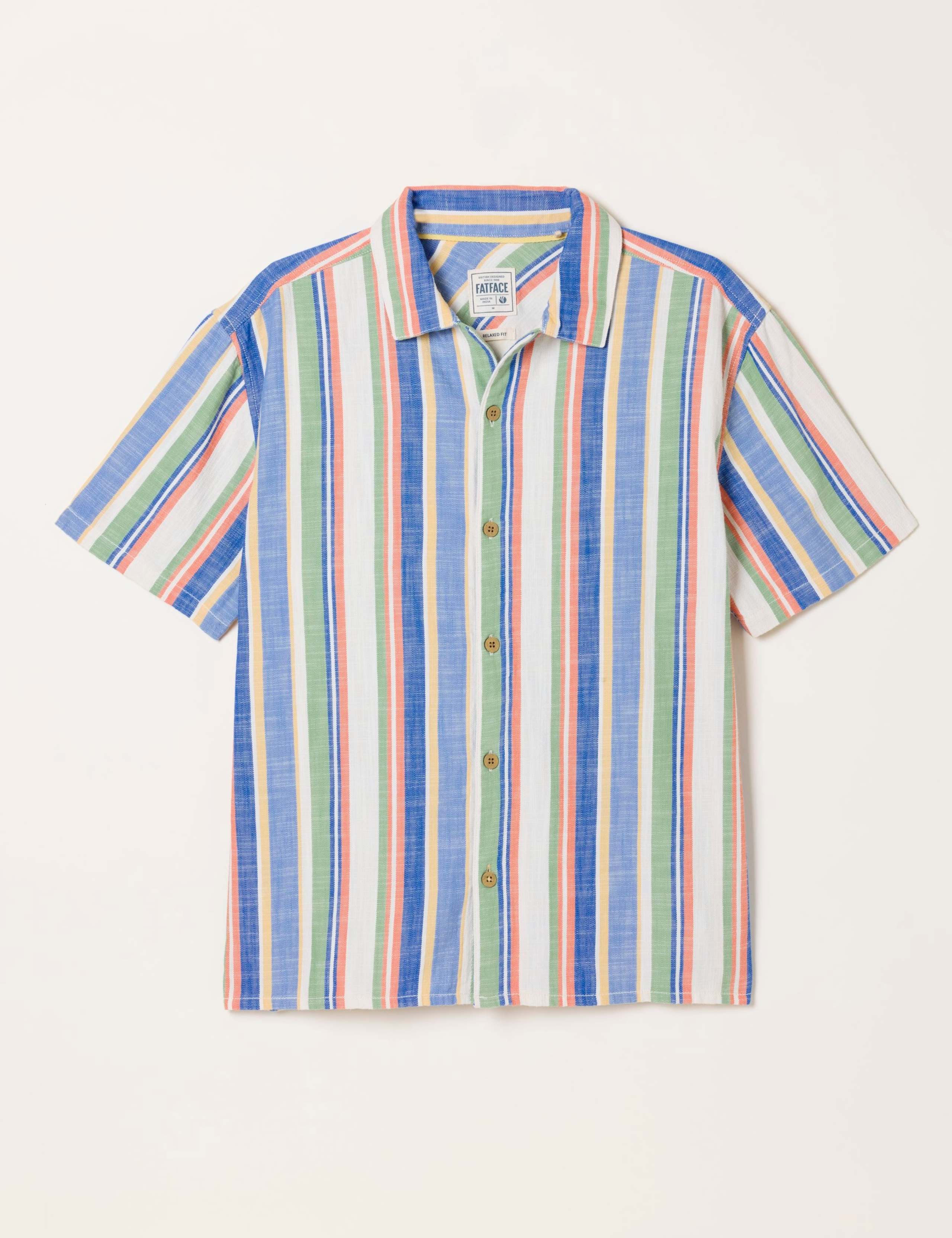 Pure Cotton Striped Short Sleeve Shirt 2 of 7