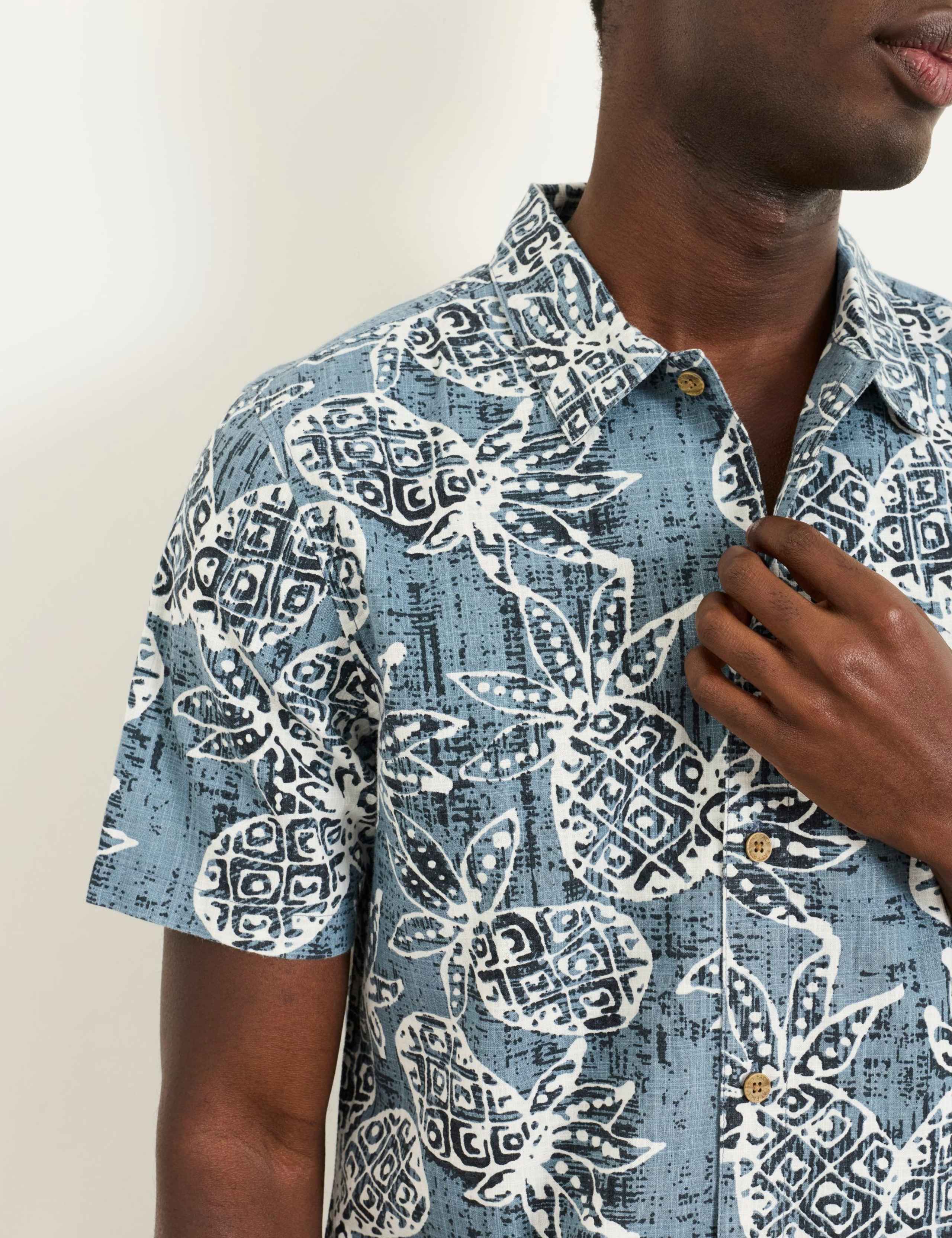 Regular Fit Pure Cotton Pineapple Shirt 4 of 6