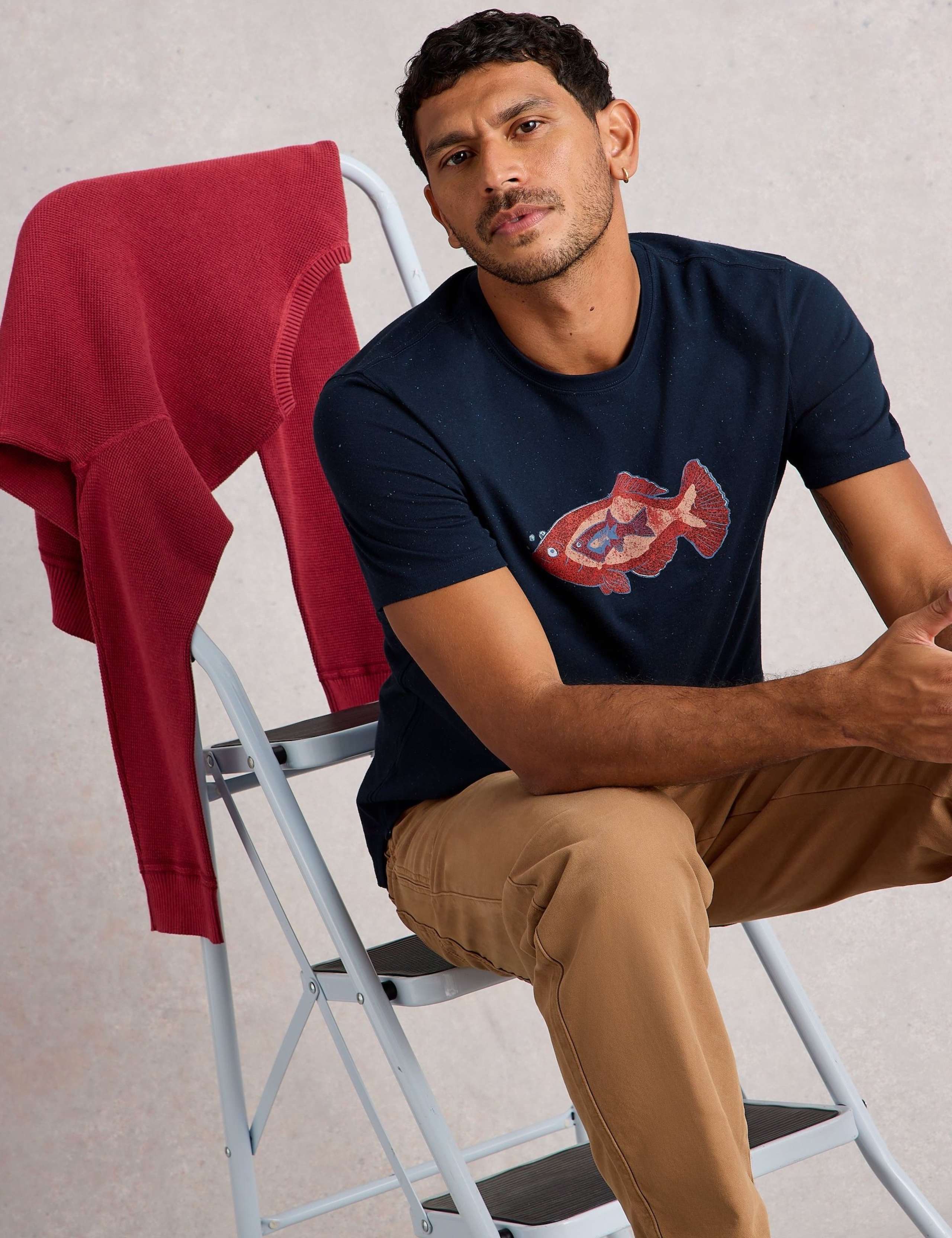 Cotton Rich Fish Graphic T-Shirt 5 of 6