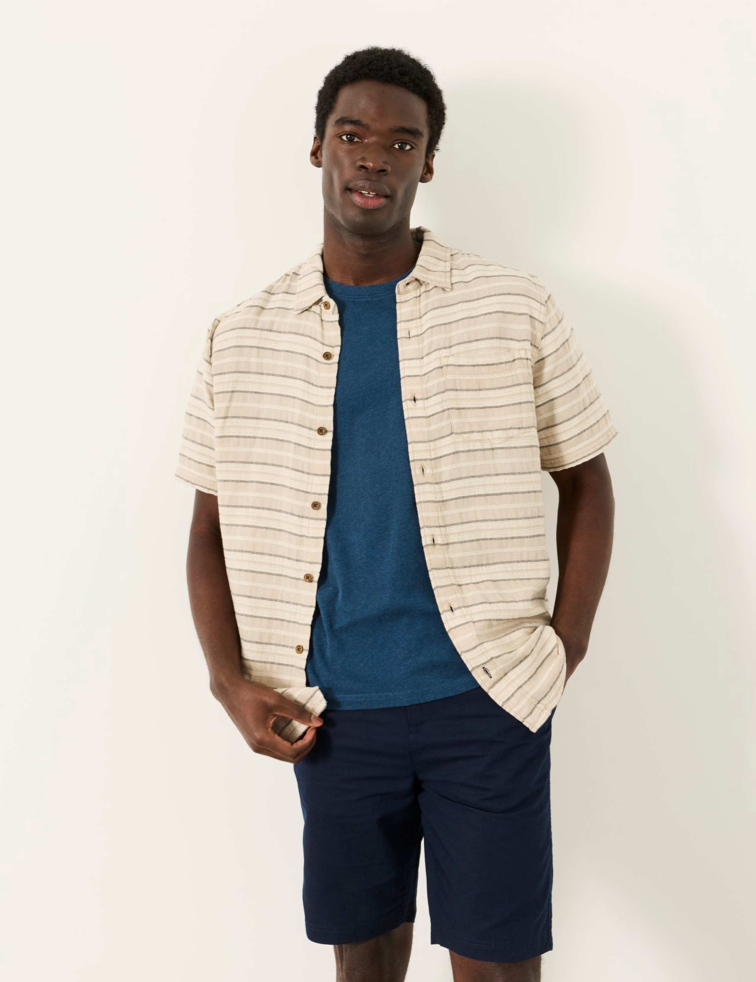 Linen Blend Half-Elasticated Waist Shorts 5 of 6