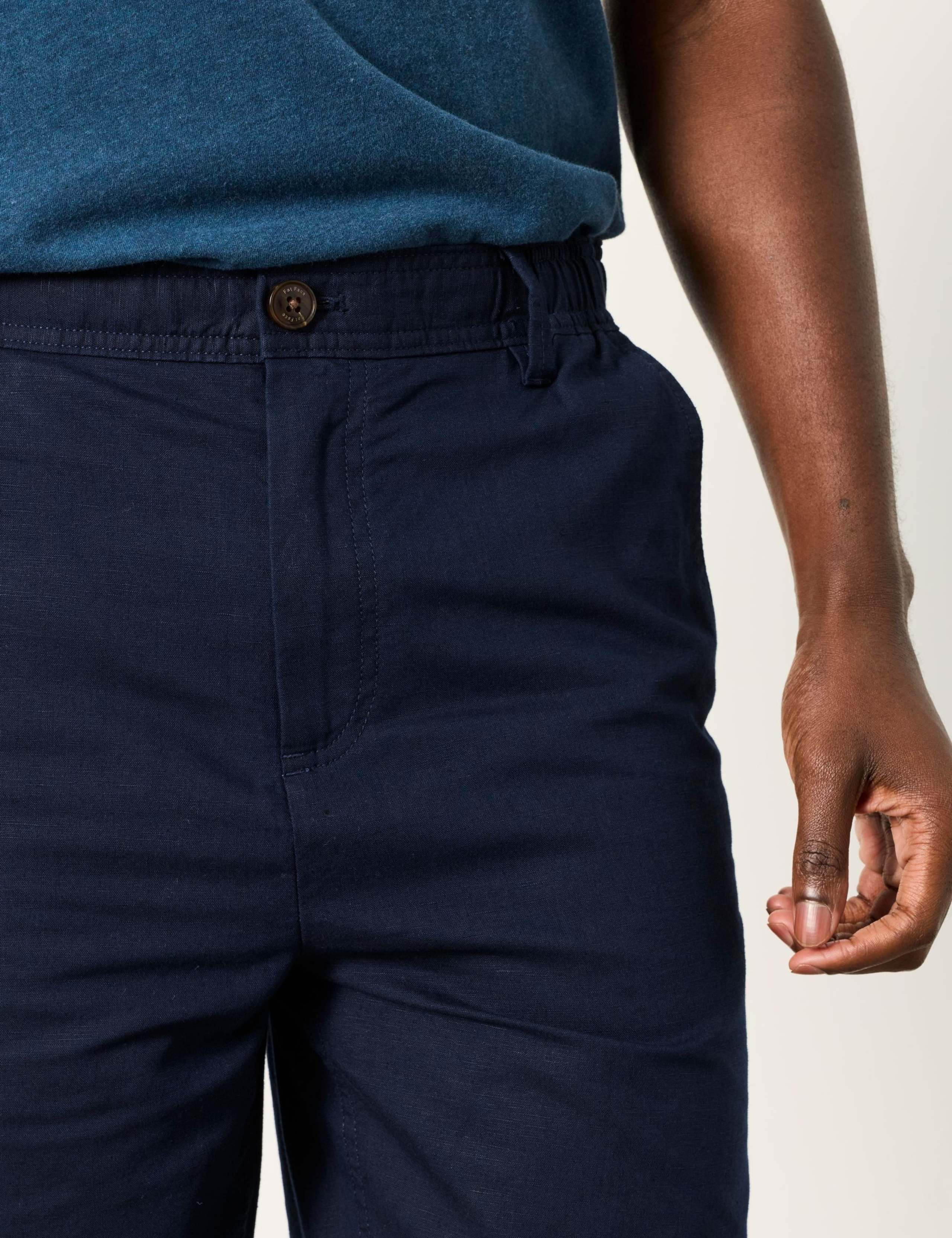 Linen Blend Half-Elasticated Waist Shorts 6 of 6