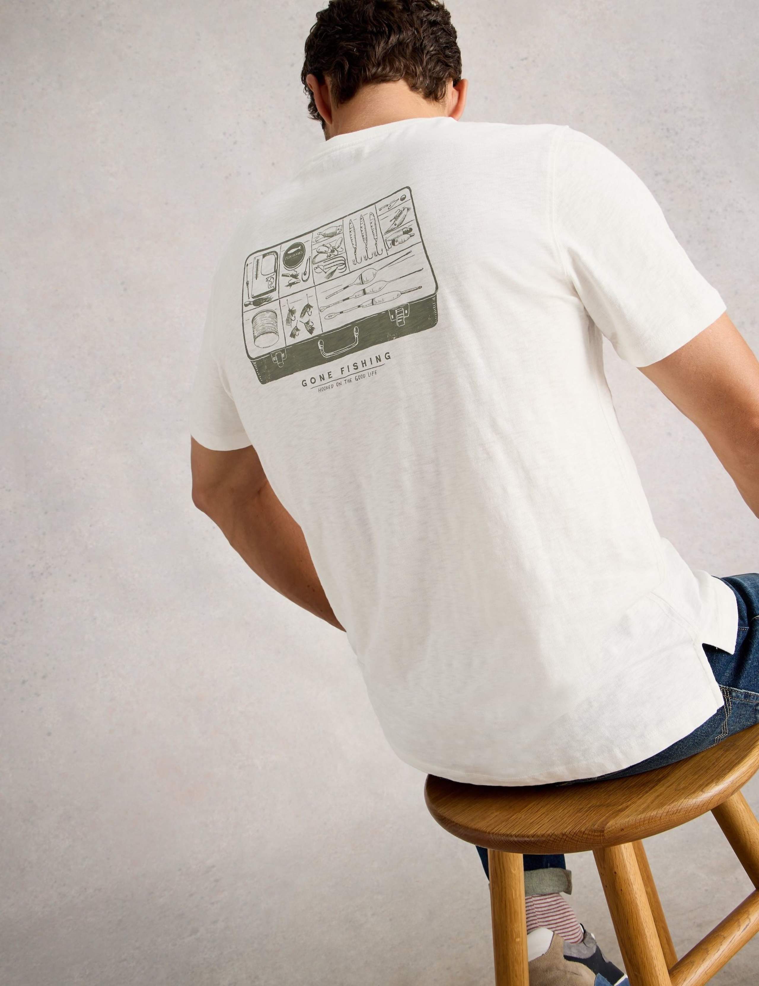 Pure Cotton Fishing Graphic T-Shirt 5 of 6