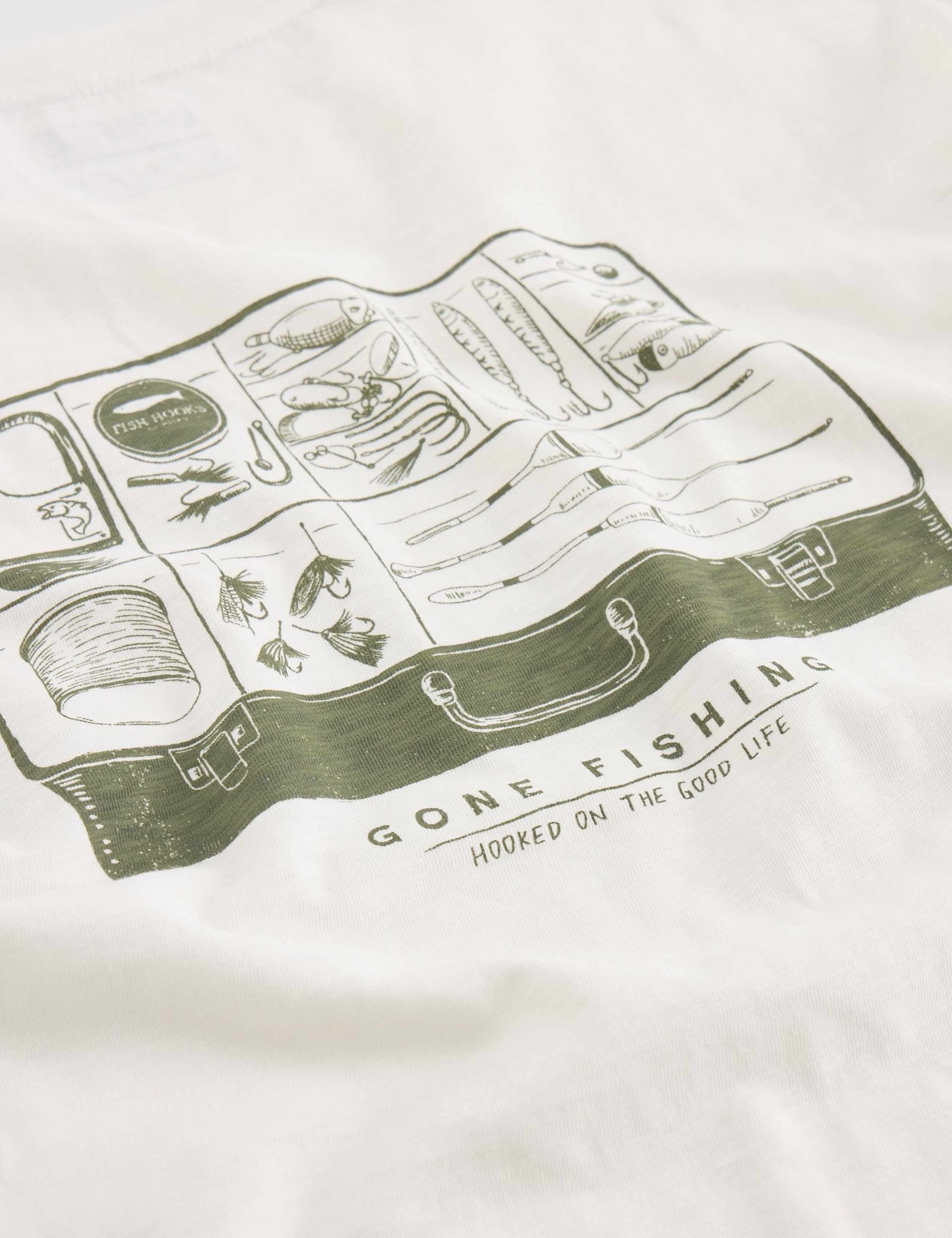 Pure Cotton Fishing Graphic T-Shirt 6 of 6