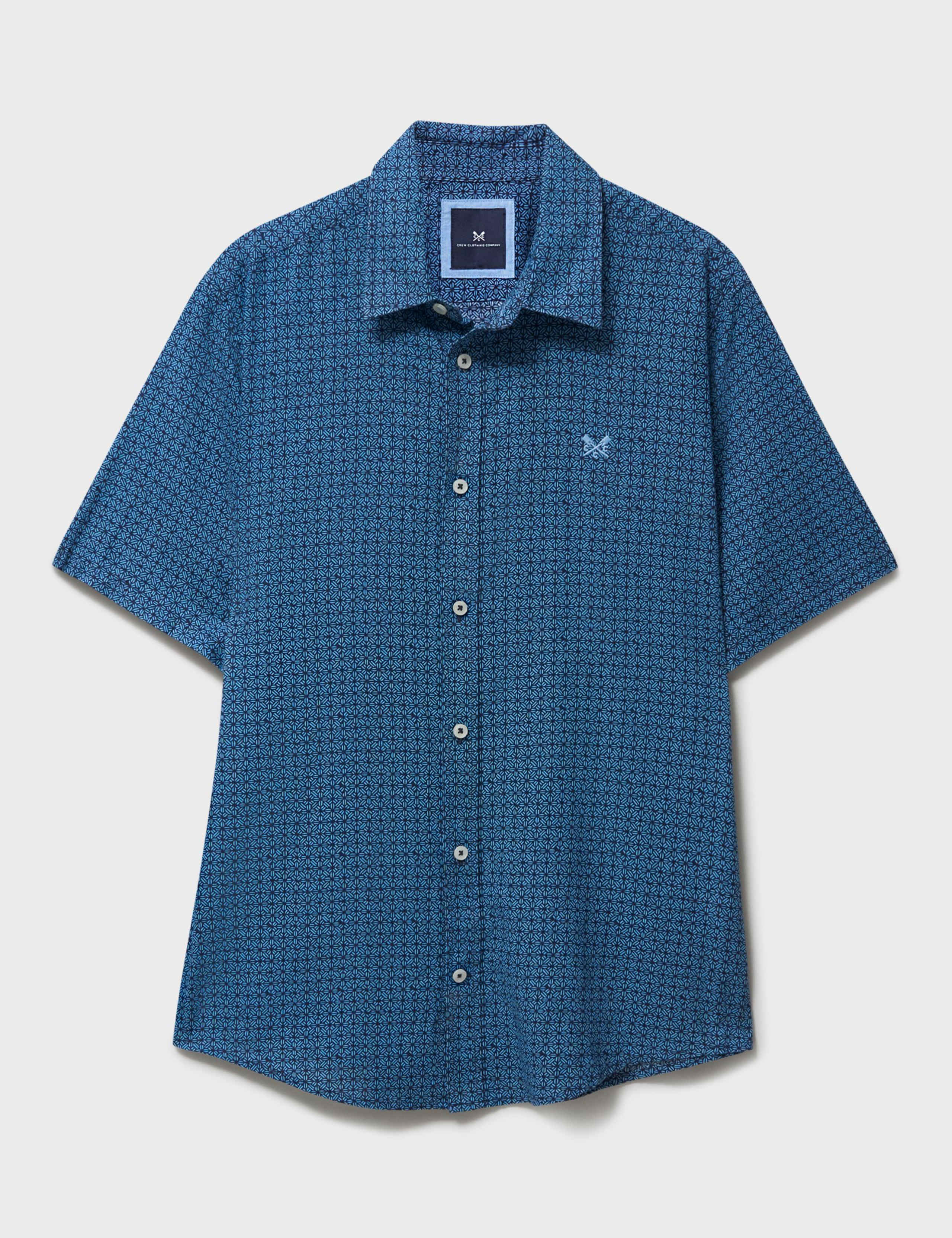 Relaxed Fit Linen Blend Geometric Shirt 2 of 5