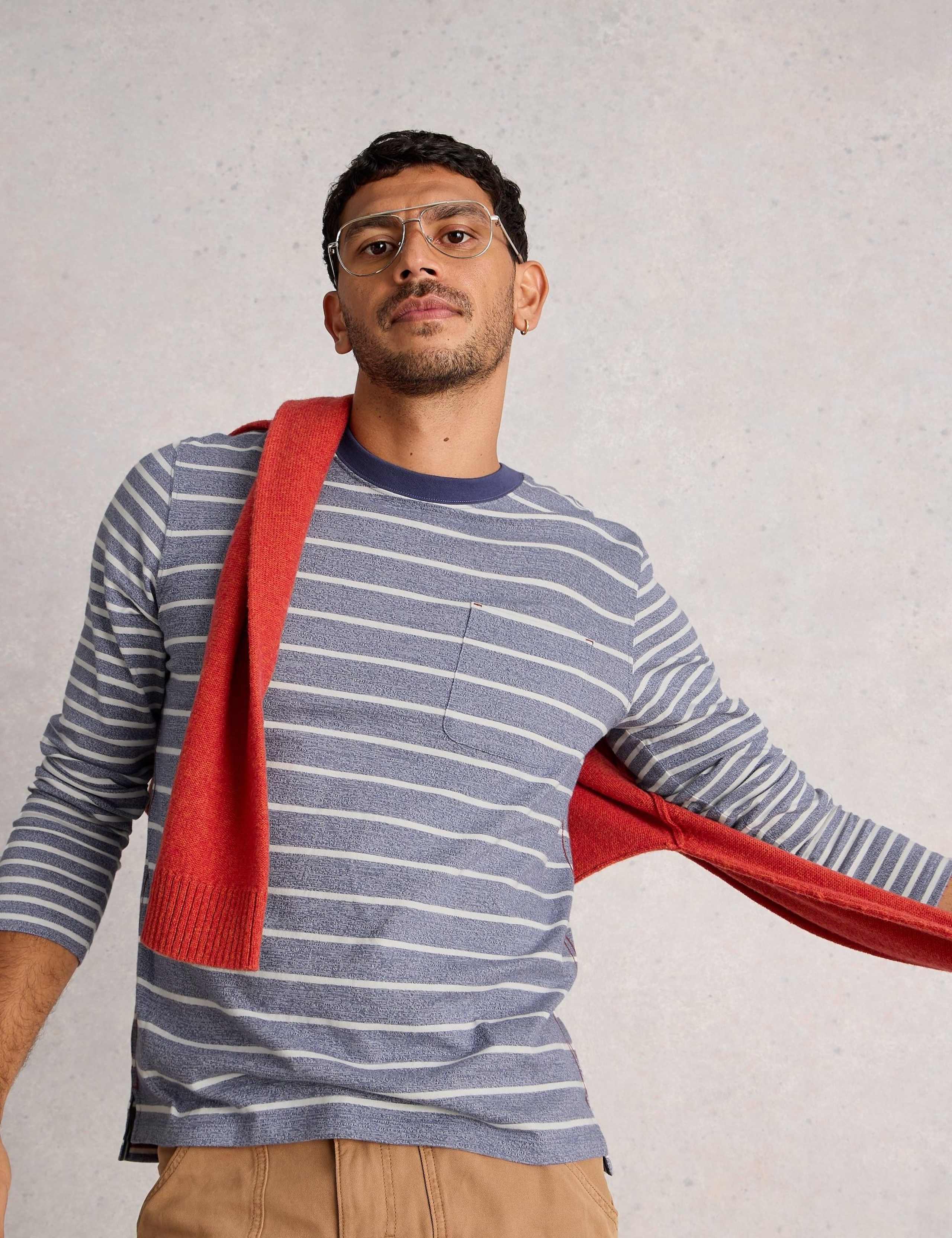 Pure Cotton Striped Long Sleeve T-Shirt 3 of 6