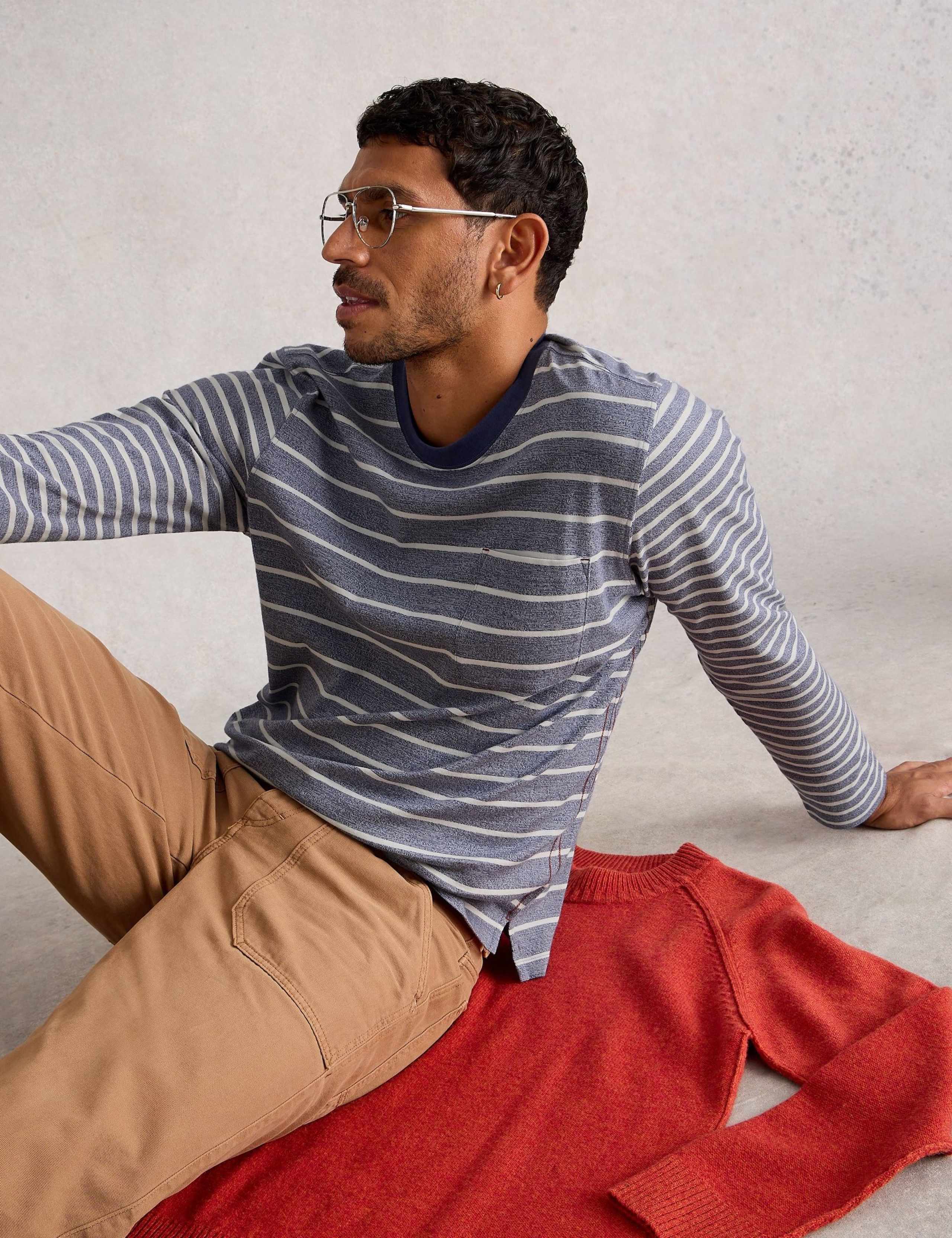 Pure Cotton Striped Long Sleeve T-Shirt 5 of 6