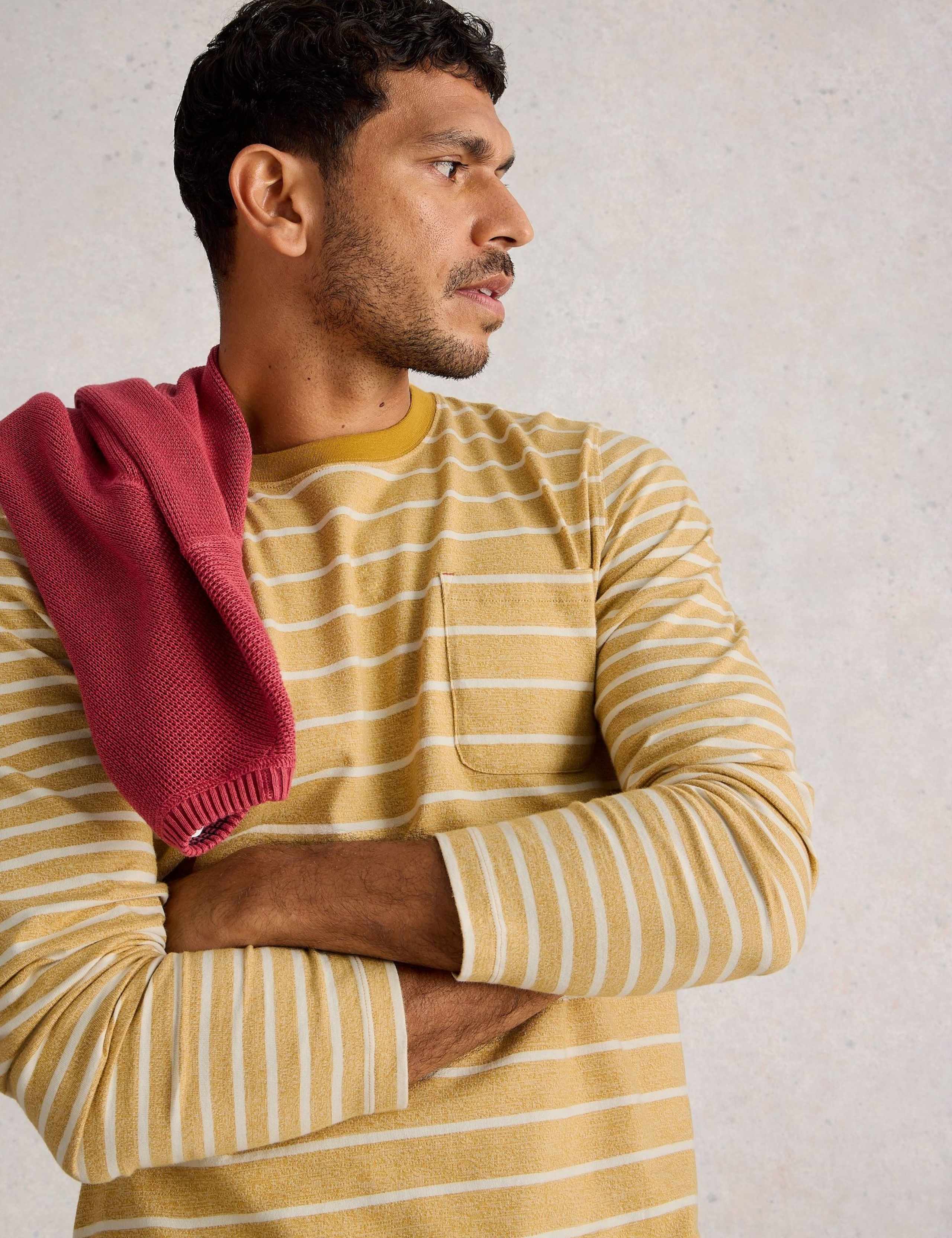 Pure Cotton Striped Long Sleeve T-Shirt 4 of 6