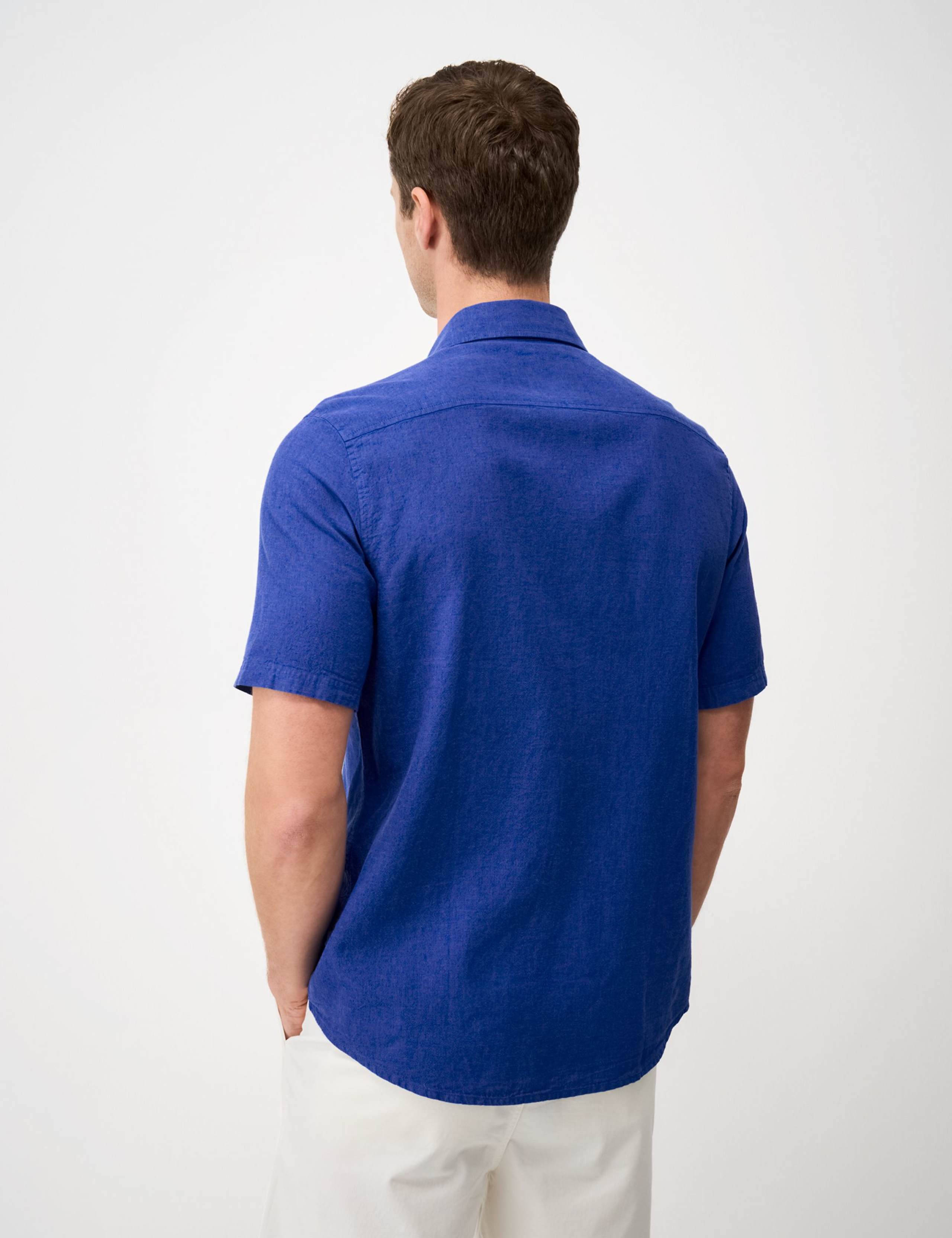 Regular Fit Linen and Cotton Short Sleeve Shirt 3 of 5