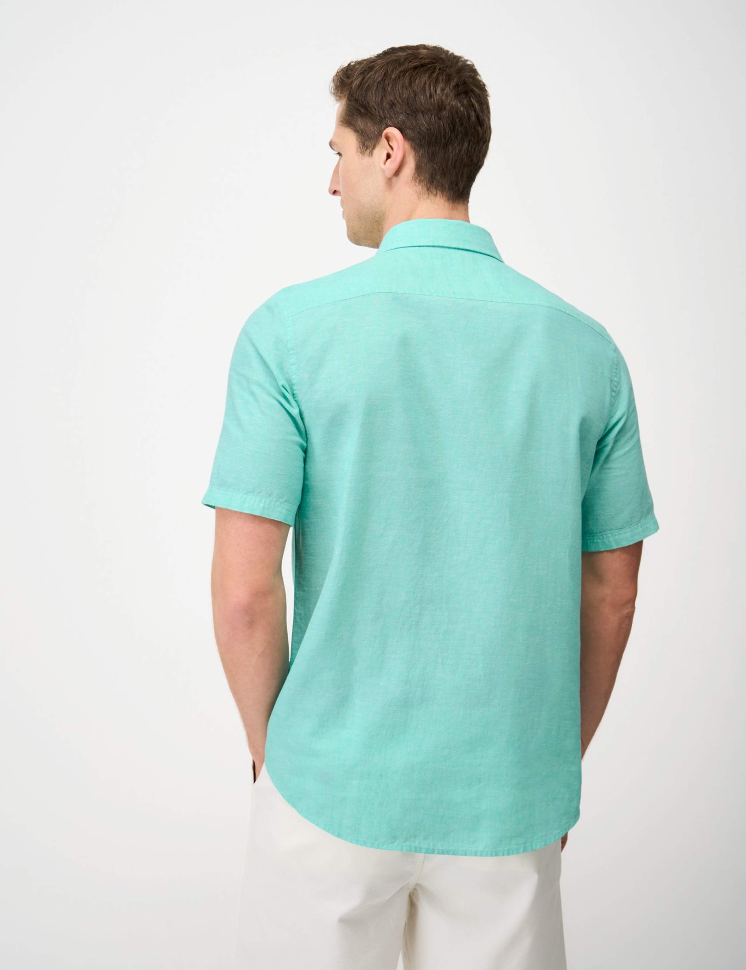 Regular Fit Linen and Cotton Short Sleeve Shirt 3 of 5
