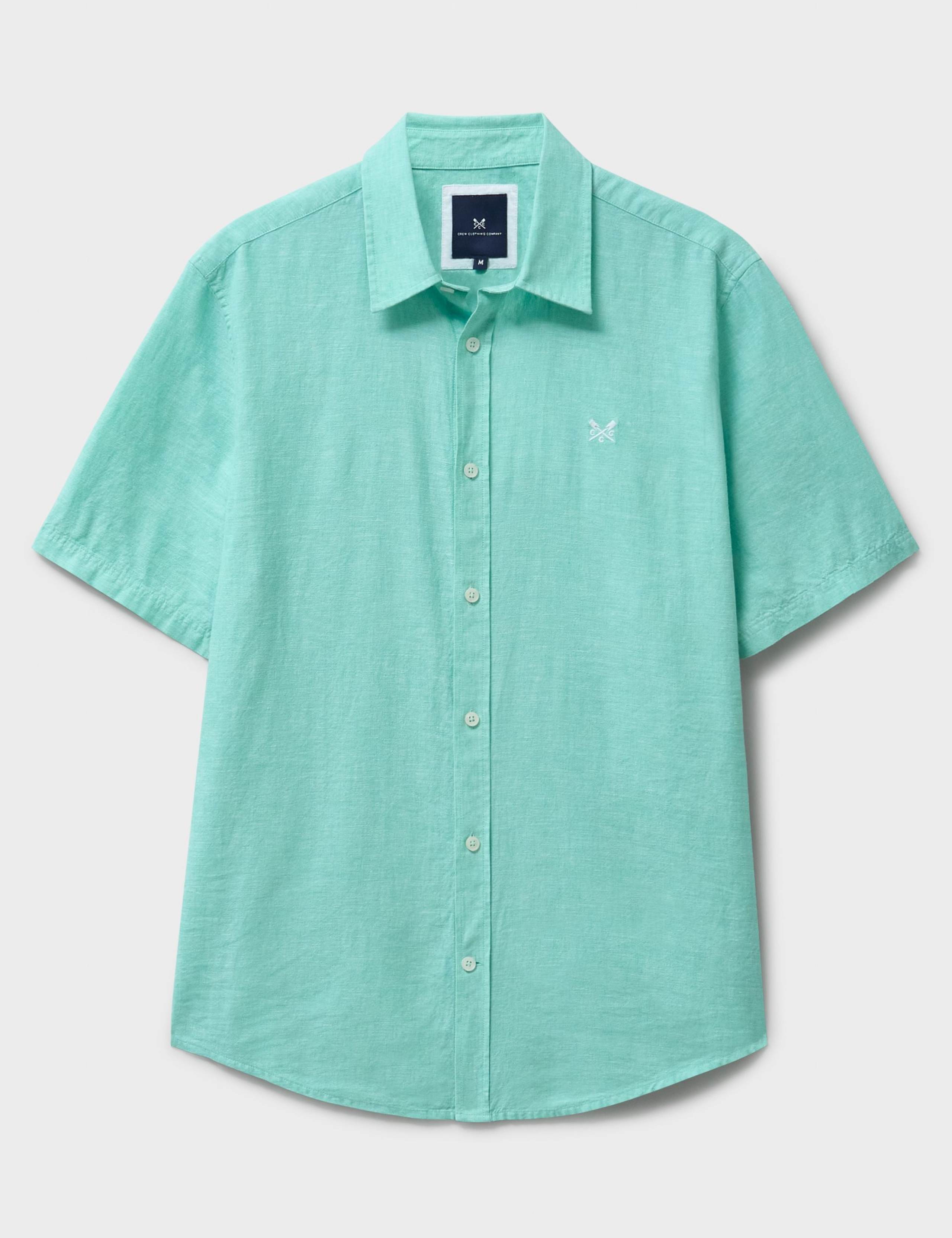 Regular Fit Linen and Cotton Short Sleeve Shirt 2 of 5