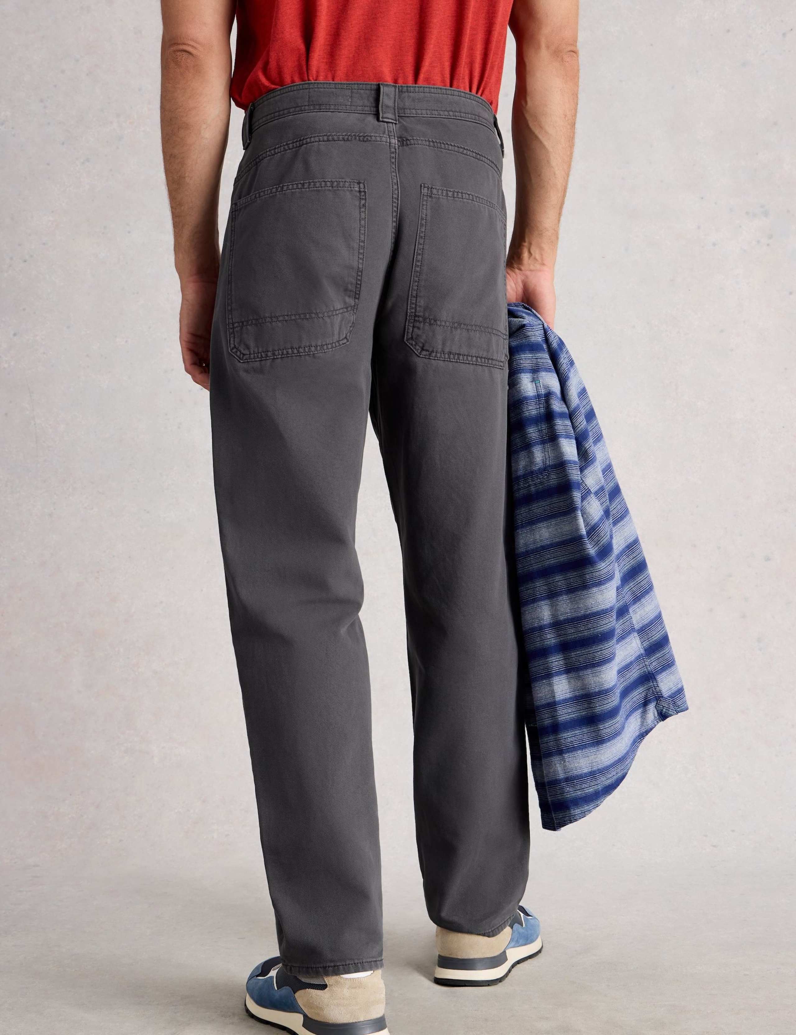 Loose Fit Pure Cotton Utility Trousers 3 of 6