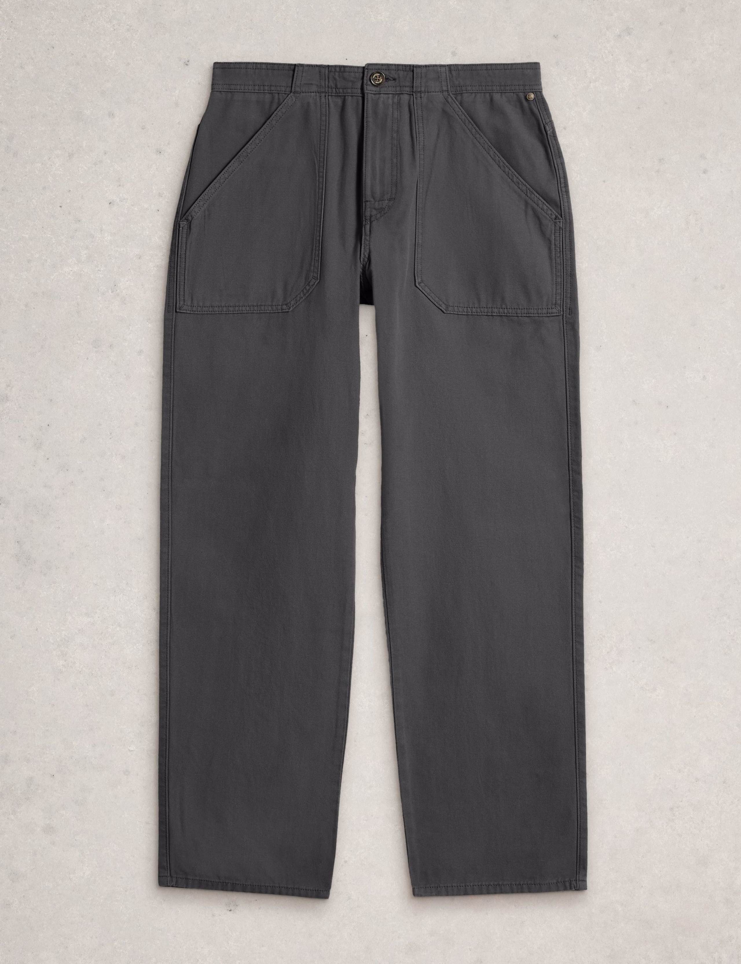 Loose Fit Pure Cotton Utility Trousers 2 of 6