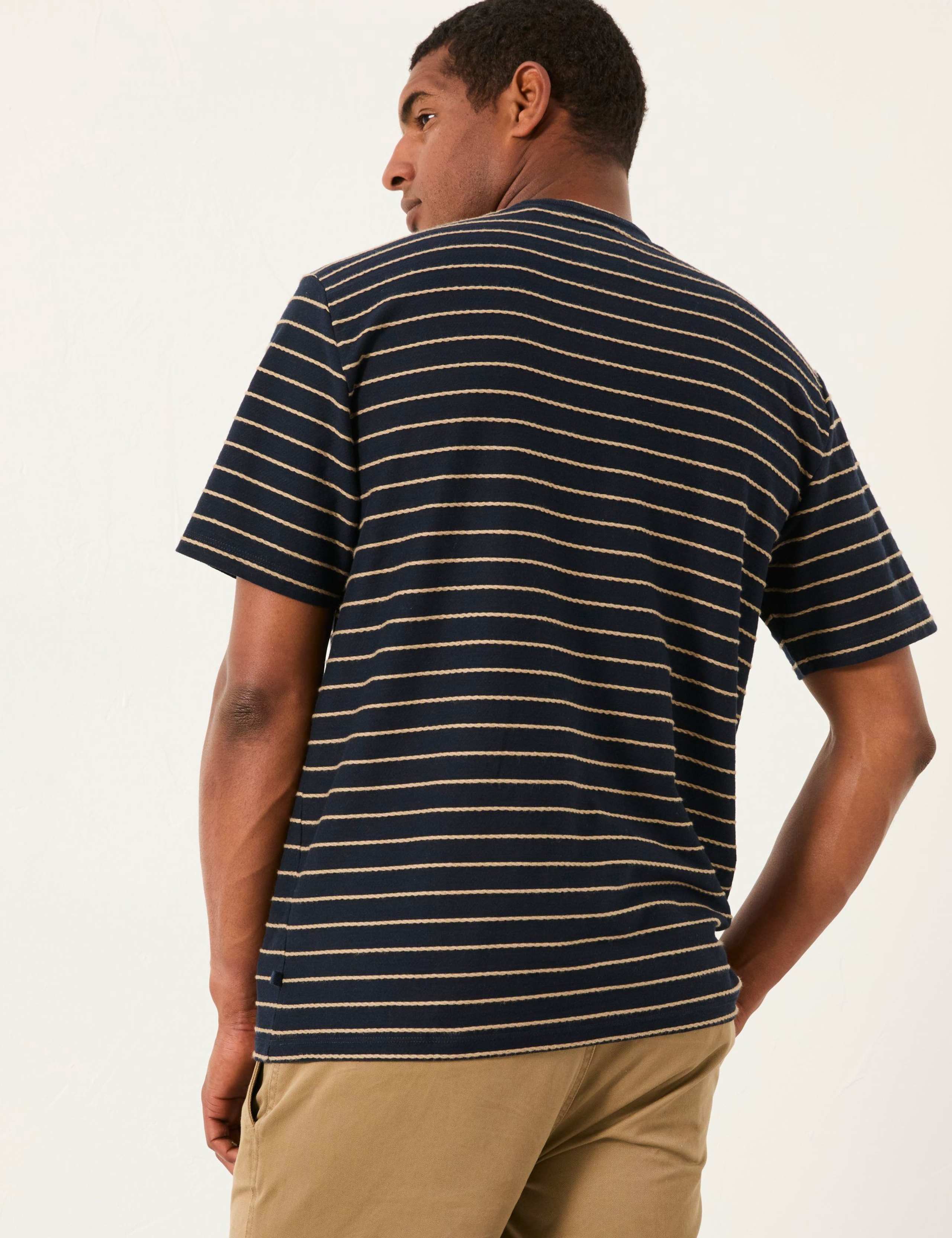 Pure Cotton Crew Neck Striped T-Shirt 4 of 4