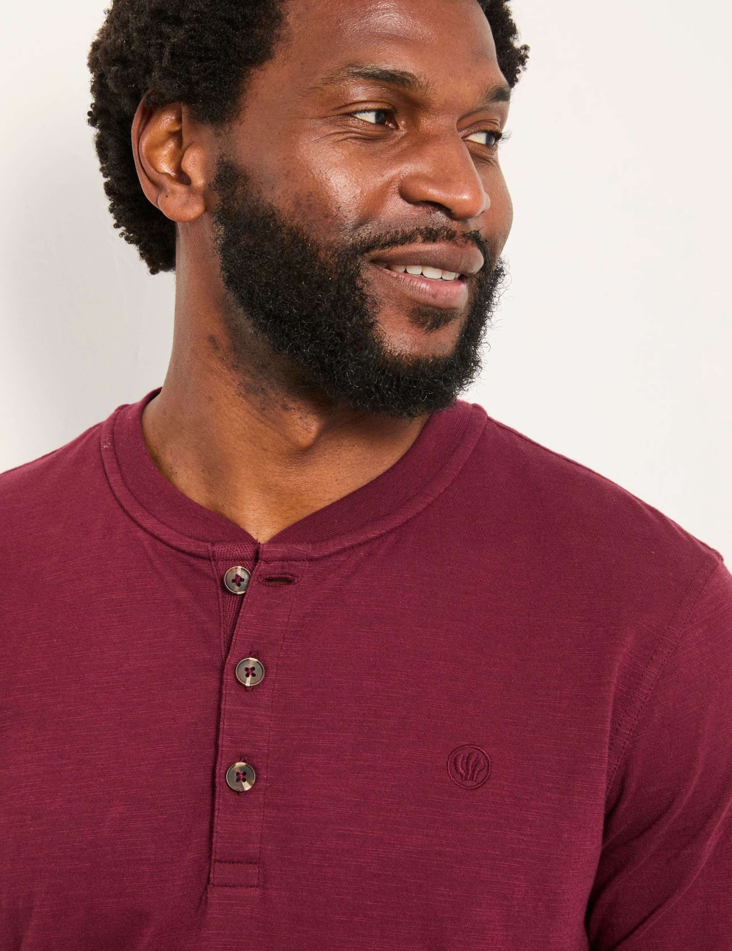 Pure Cotton Henley Long Sleeve Top 3 of 5