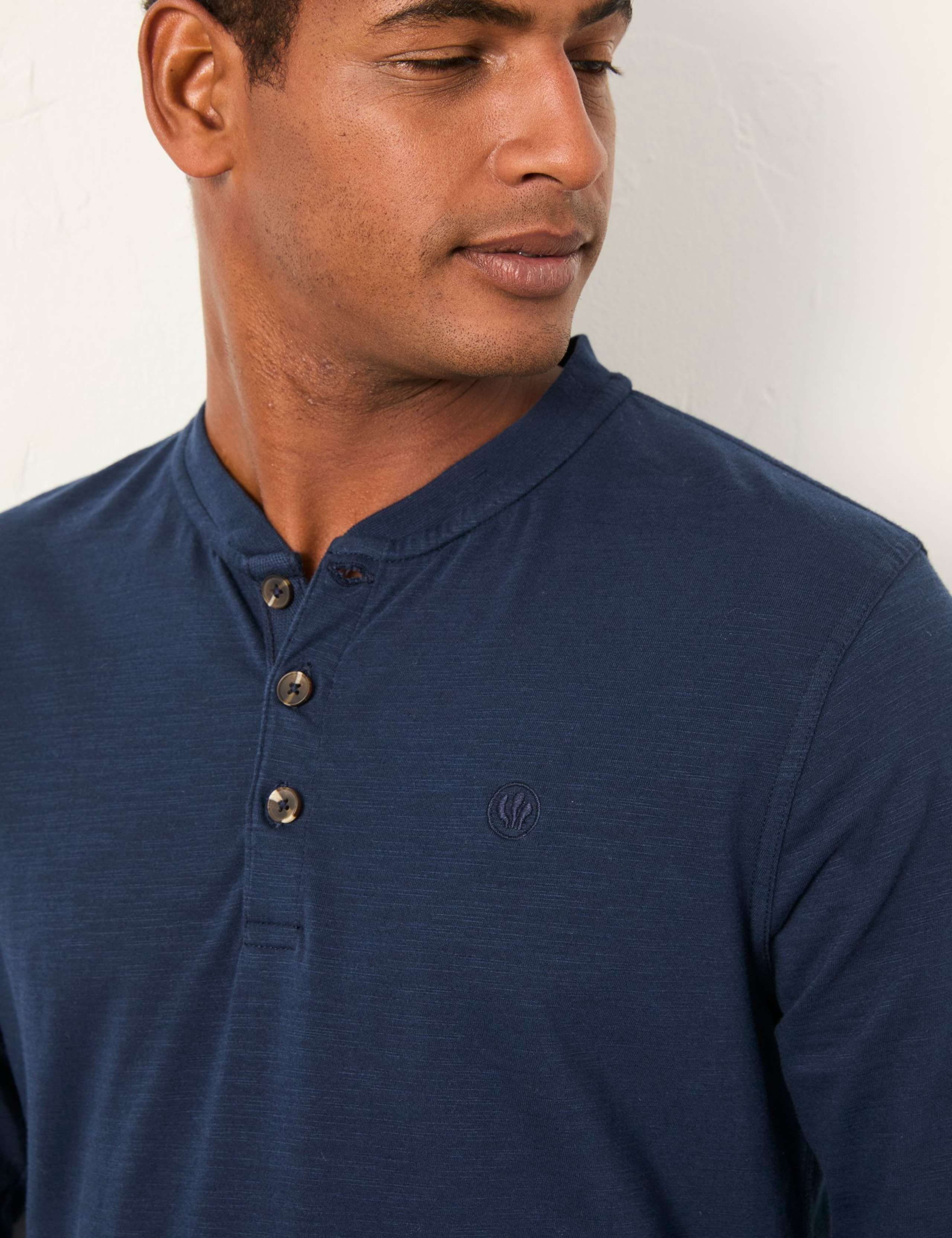 Pure Cotton Henley Long Sleeve Top 4 of 5