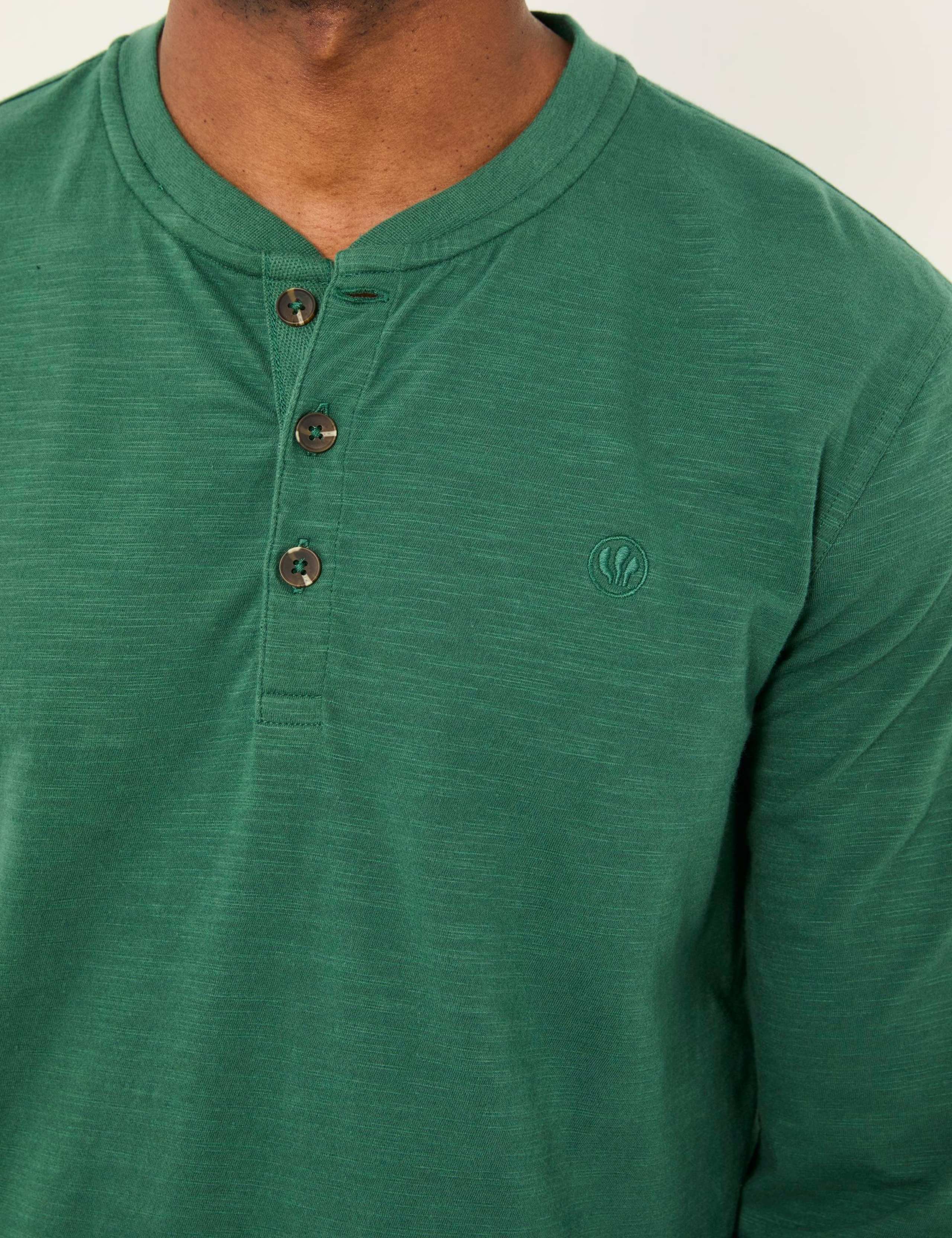 Pure Cotton Henley Long Sleeve Top 4 of 5