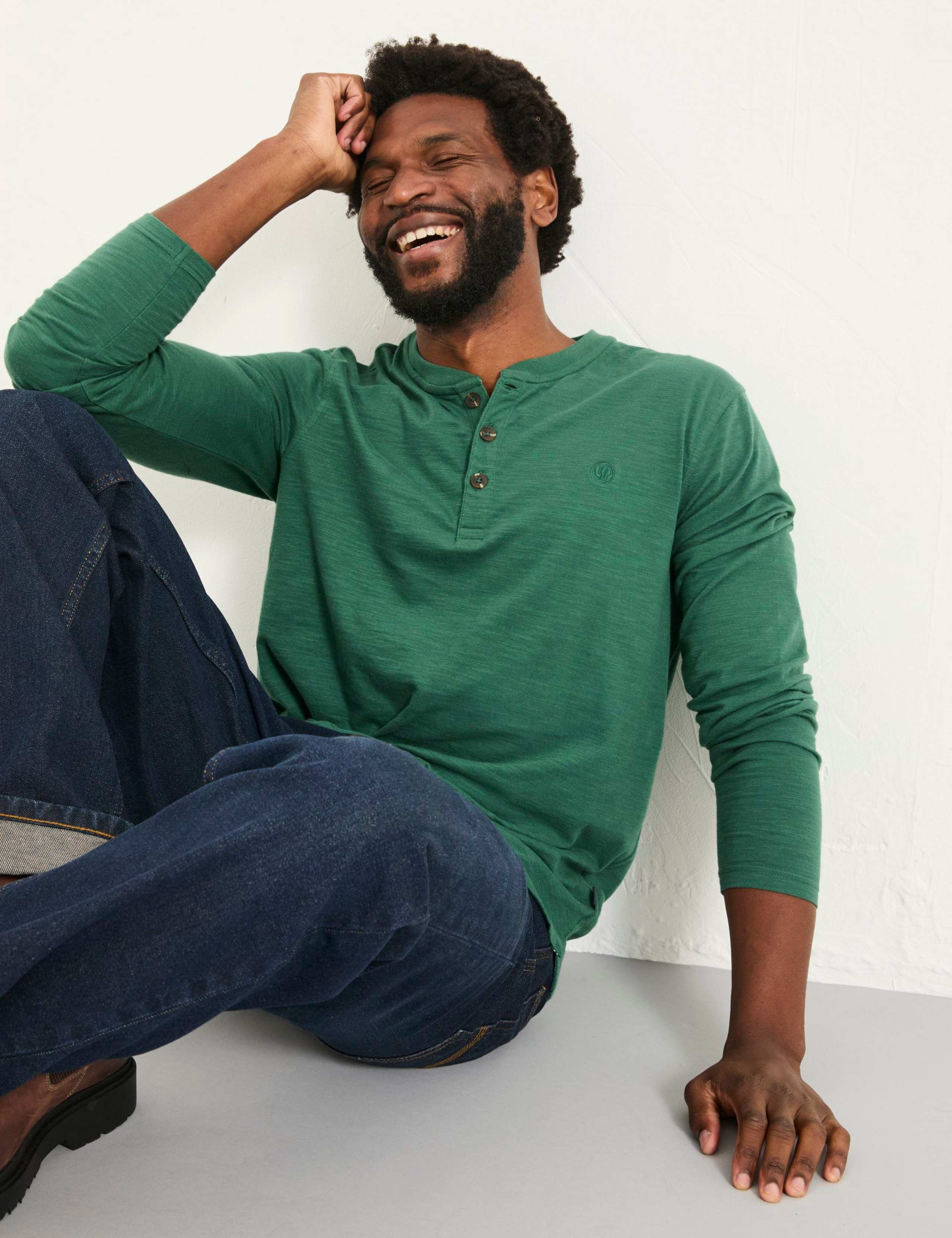 Pure Cotton Henley Long Sleeve Top 5 of 5