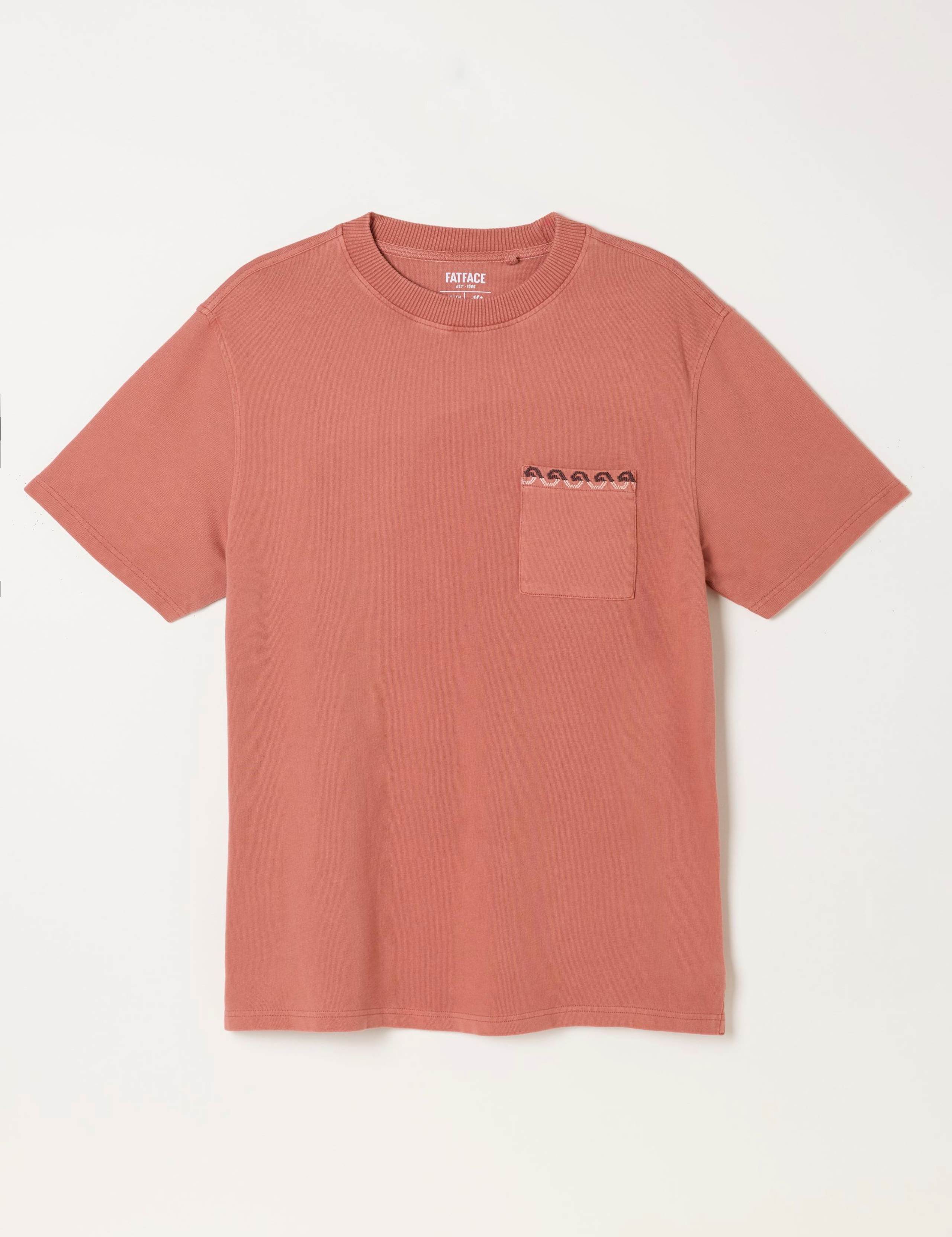 Pure Cotton Crew Neck Embroidered T-Shirt 2 of 6