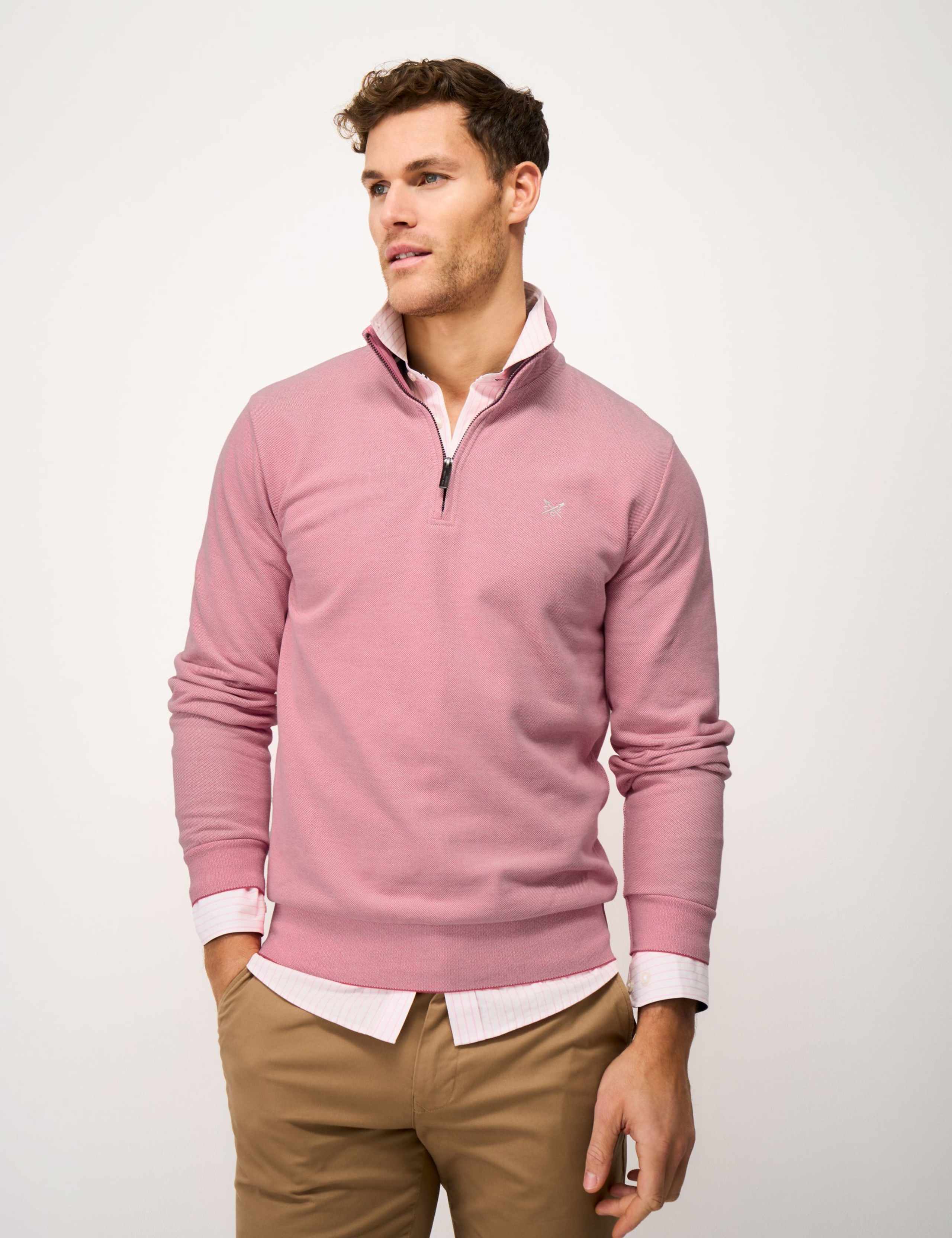 Pure Cotton Textured Half Zip Jumper 3 of 5