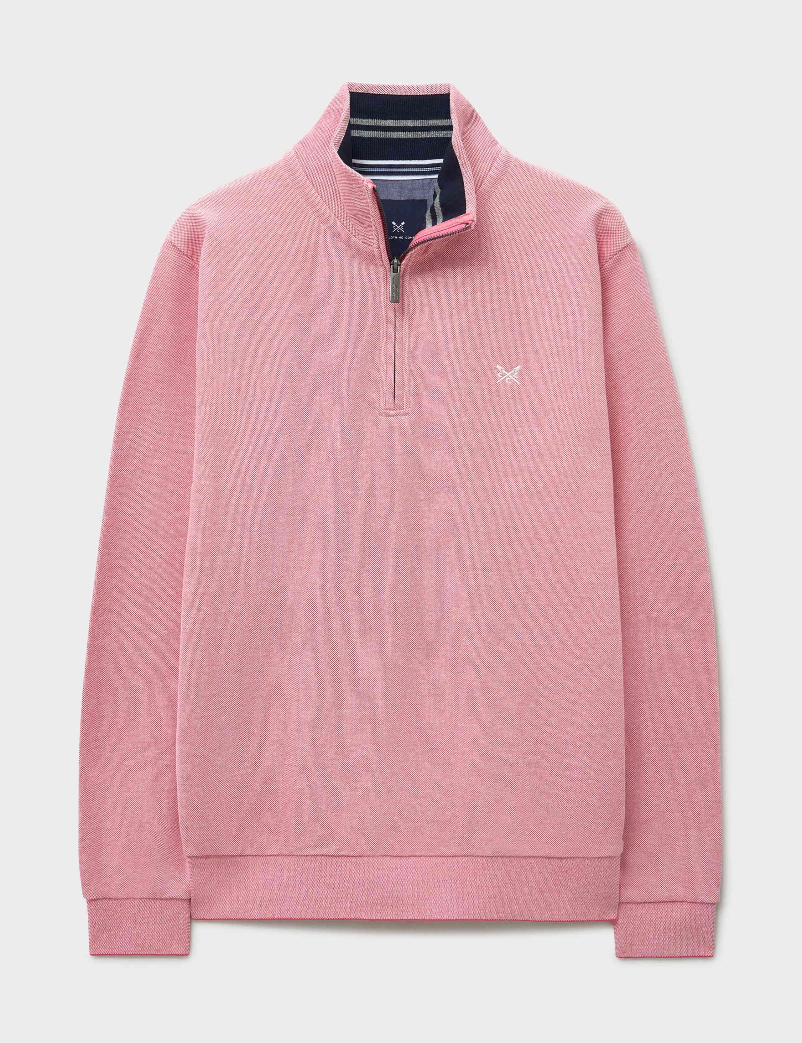 Pure Cotton Textured Half Zip Jumper 2 of 5