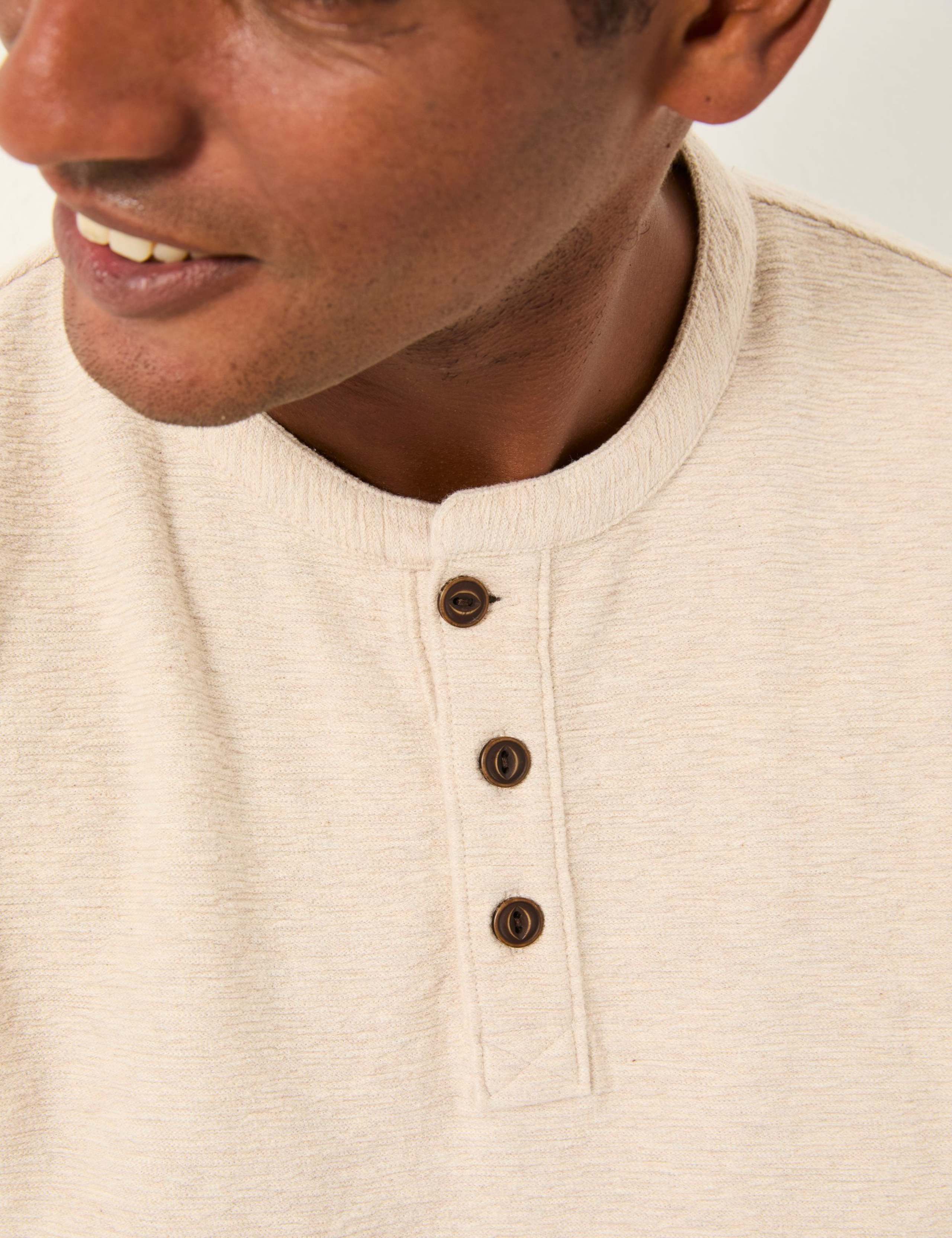 Pure Cotton Henley Long Sleeve Top 3 of 5