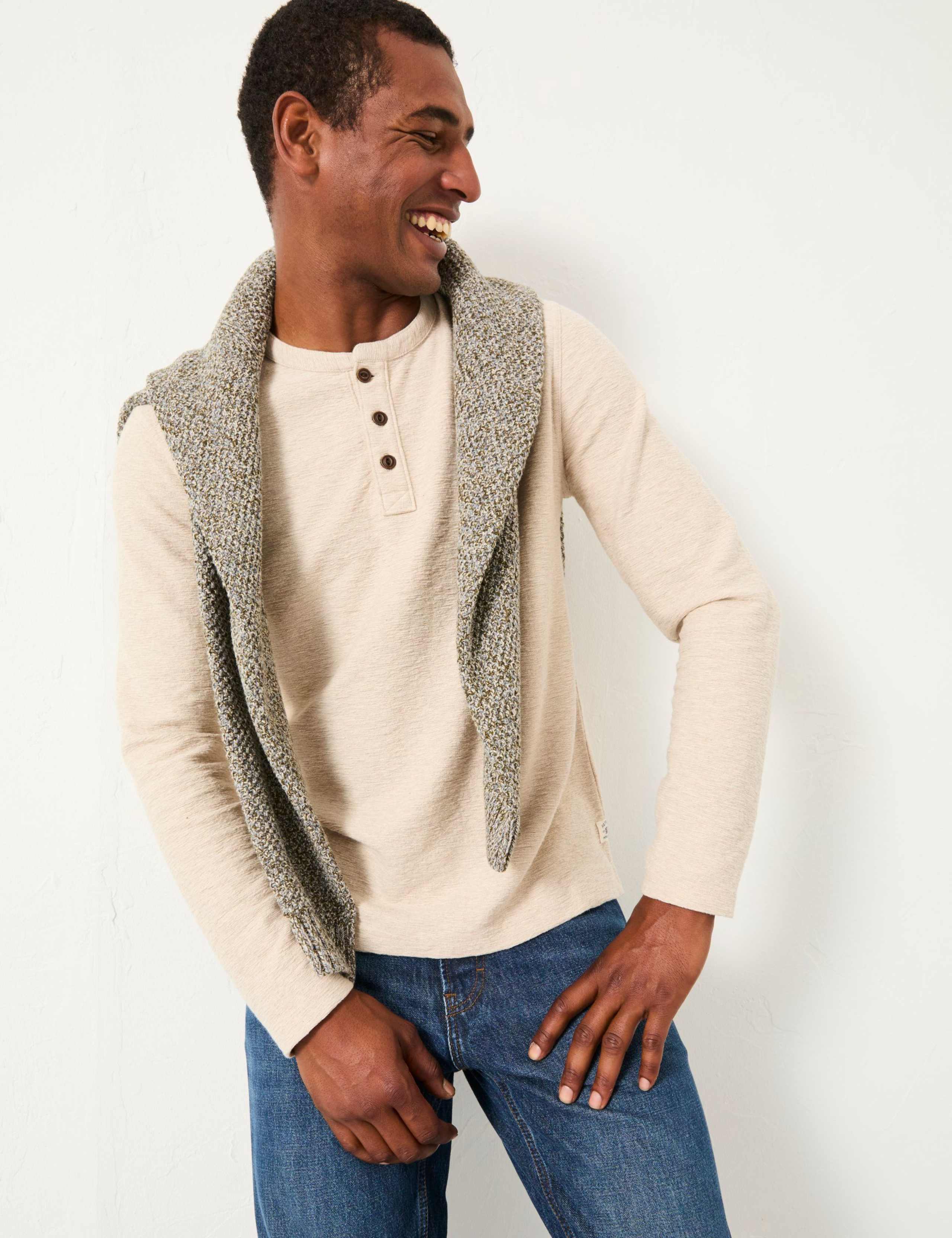 Pure Cotton Henley Long Sleeve Top 5 of 5