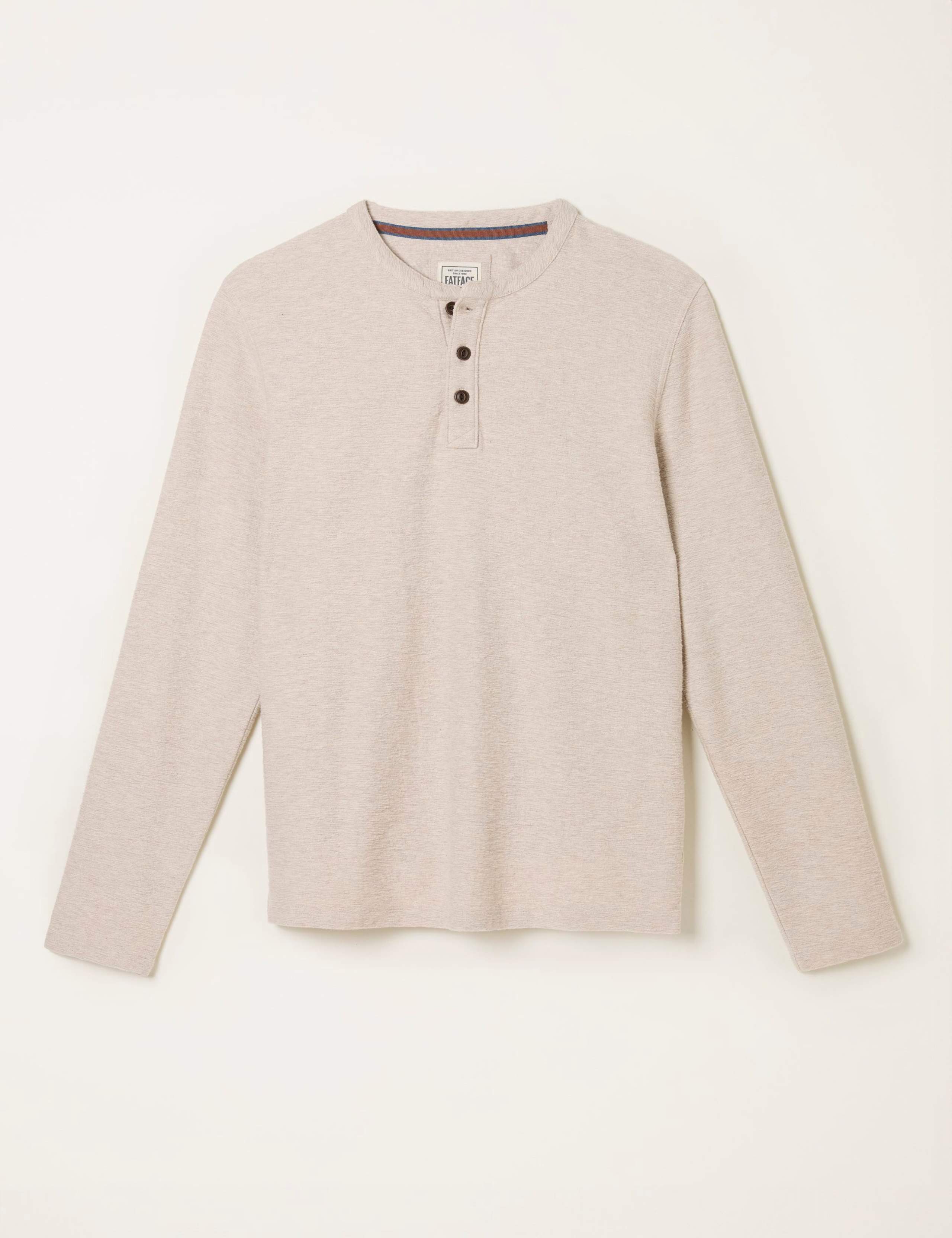Pure Cotton Henley Long Sleeve Top 2 of 5