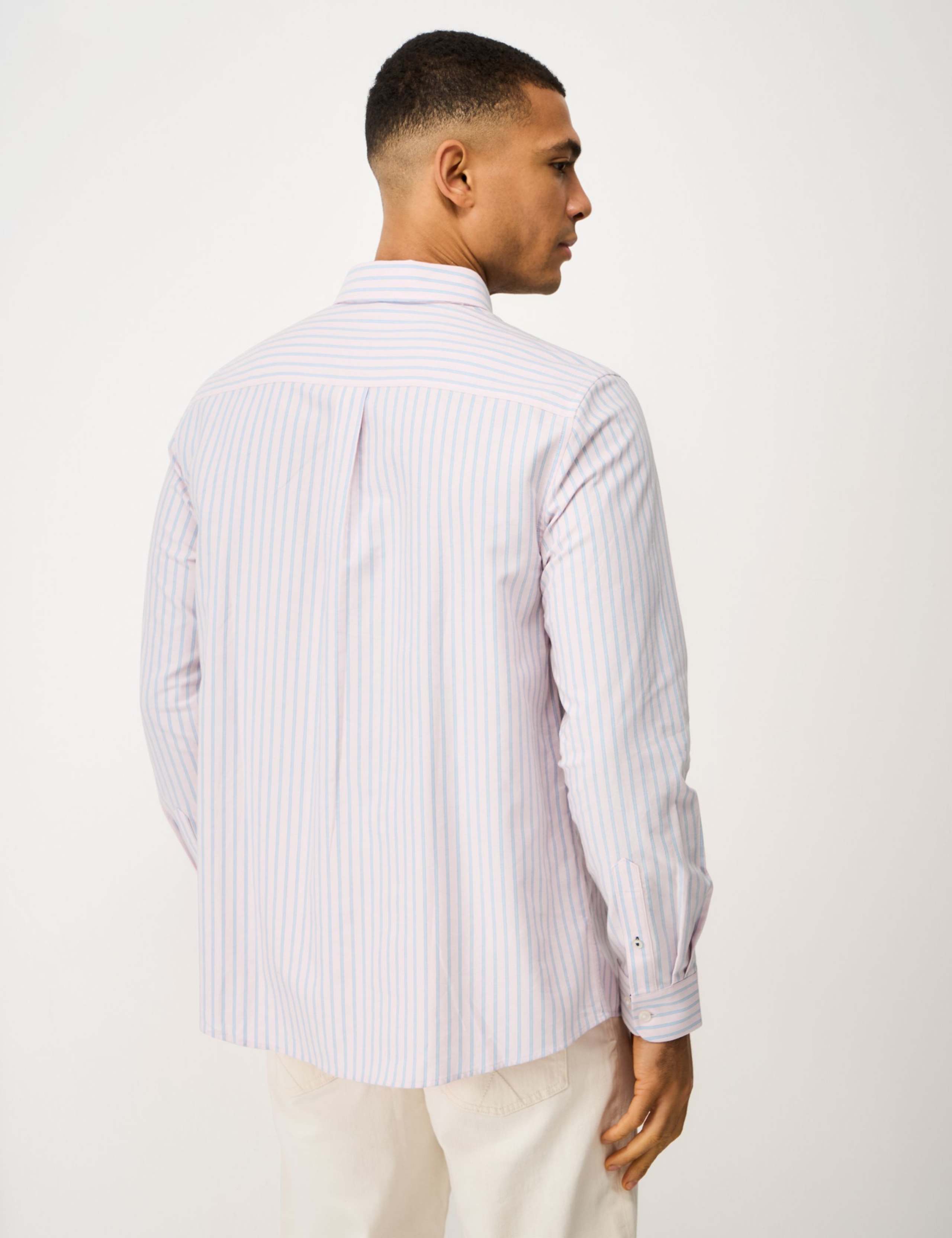 Regular Fit Pure Cotton Striped Oxford Shirt 4 of 5
