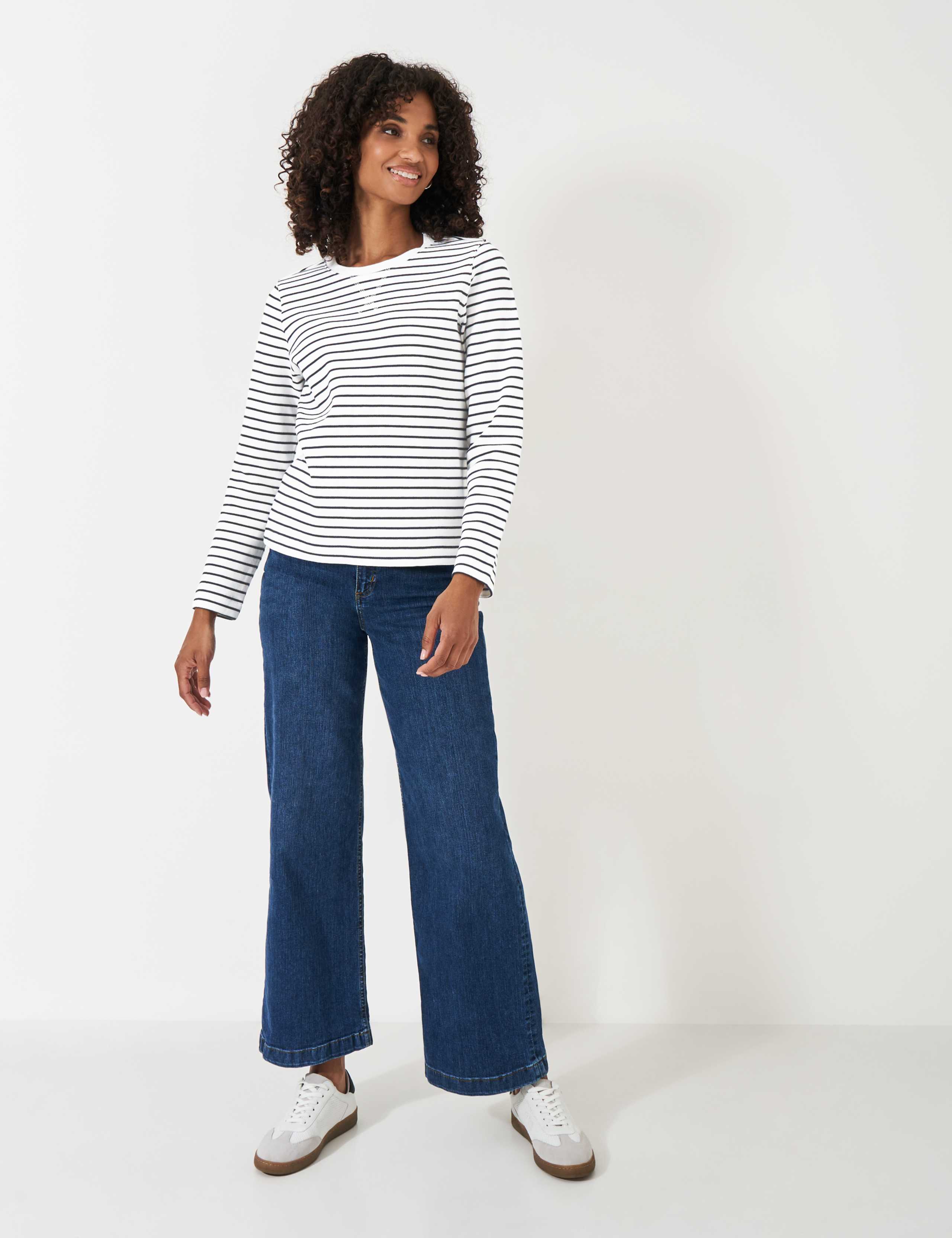 Cotton Rich Striped Sweatshirt 1 of 5