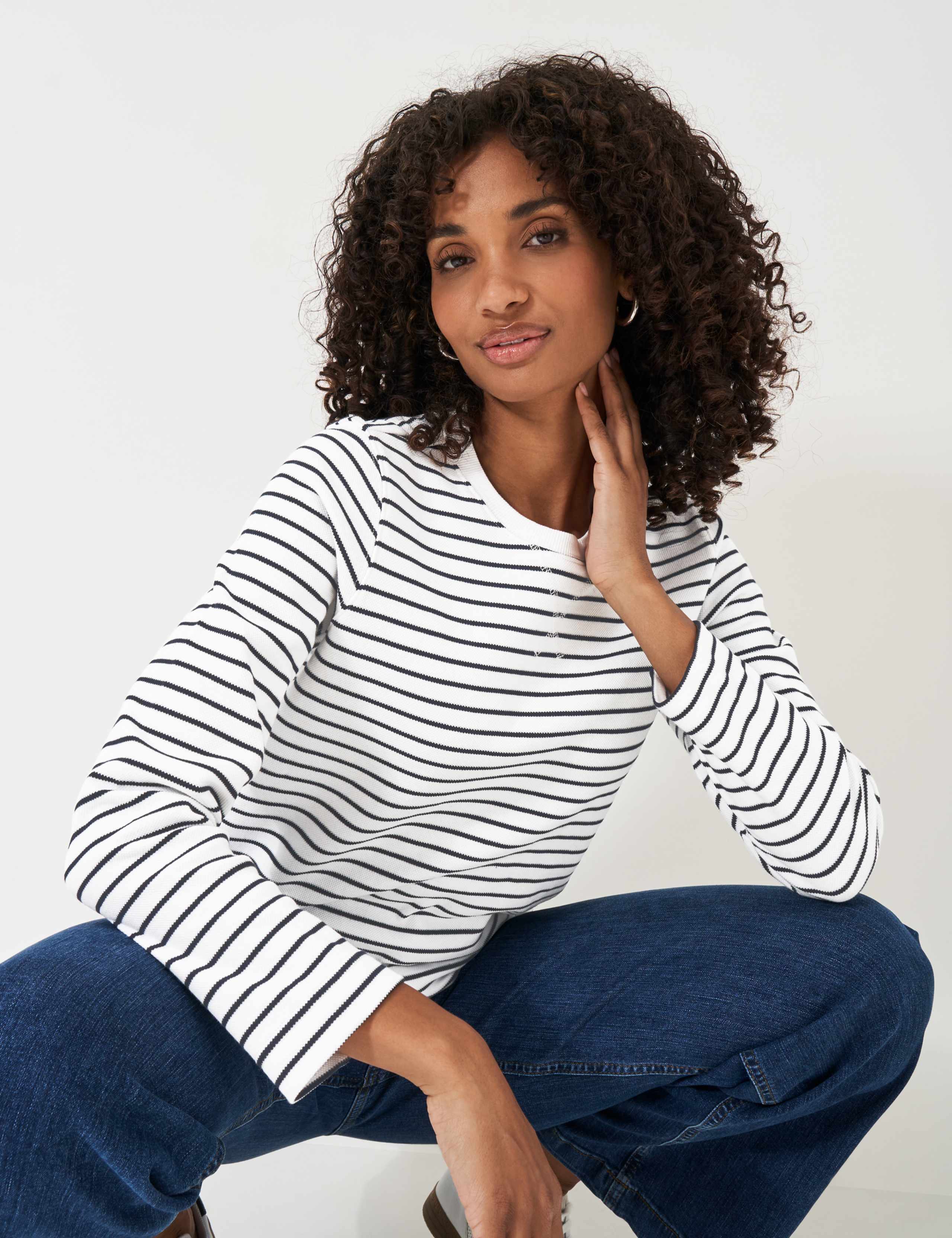 Cotton Rich Striped Sweatshirt 4 of 5